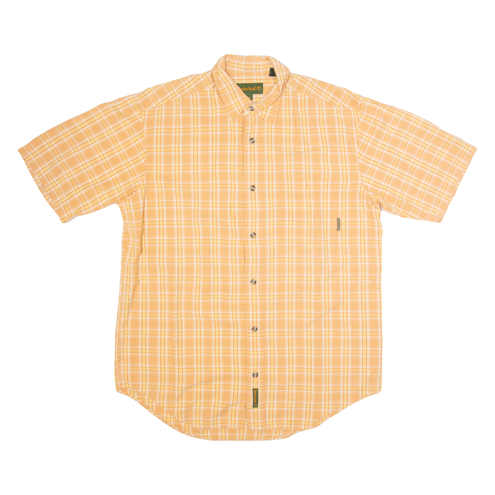 TIMBERLAND Mens Shirt Orange Check M Refurbished - N/A refurbished available on Cerqular