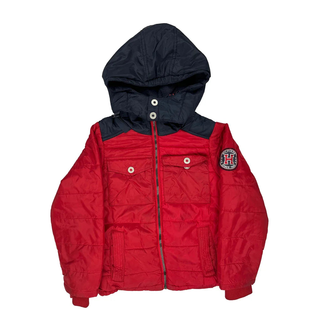 Tommy Hilfiger Puffer - Small Navy Polyester Refurbished - Thrifted (note: this is a term often used to describe second- refurbished available on Cerqular