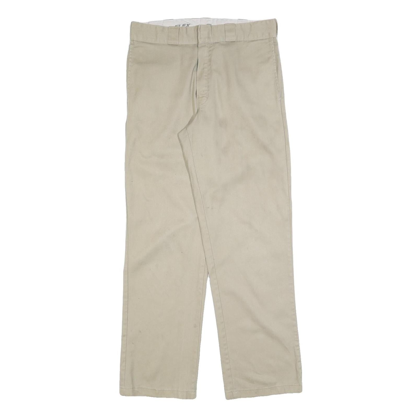 DICKIES Mens Cotton Blend Beige Regular Fit Straight Leg Trousers W30 L32 Refurbished - N/A refurbished available on Cerqular