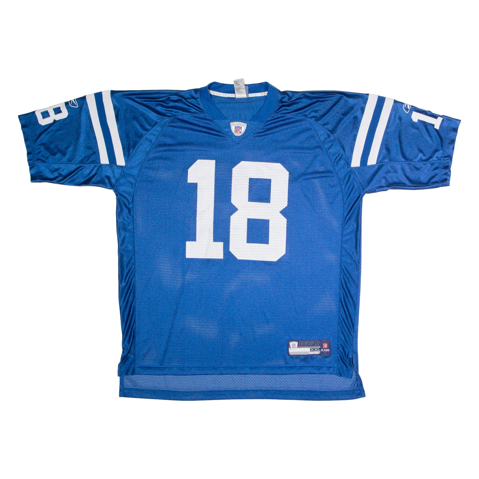 REEBOK Indianapolis Colts Home #18 Manning Mens Jersey Blue USA Nylon 2XL Refurbished - N/A refurbished available on Cerqular