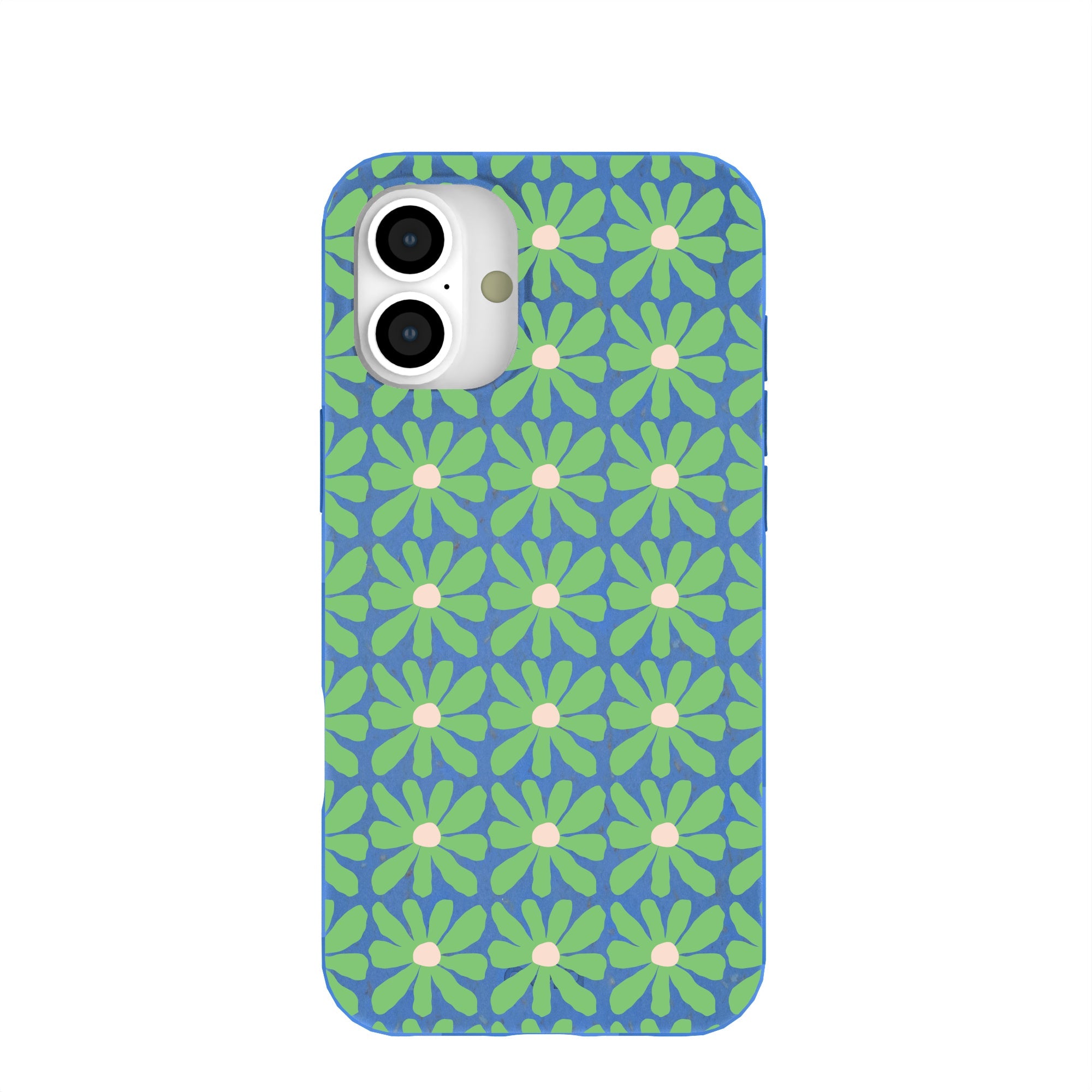 Electric Blue Flower Child iPhone 16 Plus Case Refurbished - Pela Case refurbished available on Cerqular