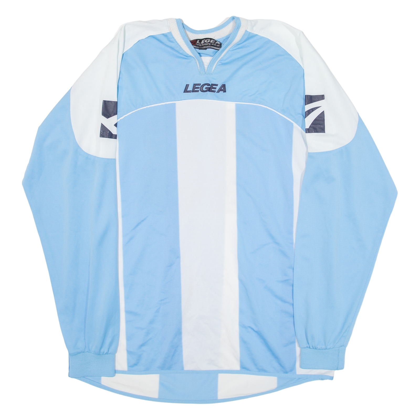 LEGEA No 18 Mens Football Shirt Jersey Blue Long Sleeve V-Neck XL Refurbished - N/A refurbished available on Cerqular