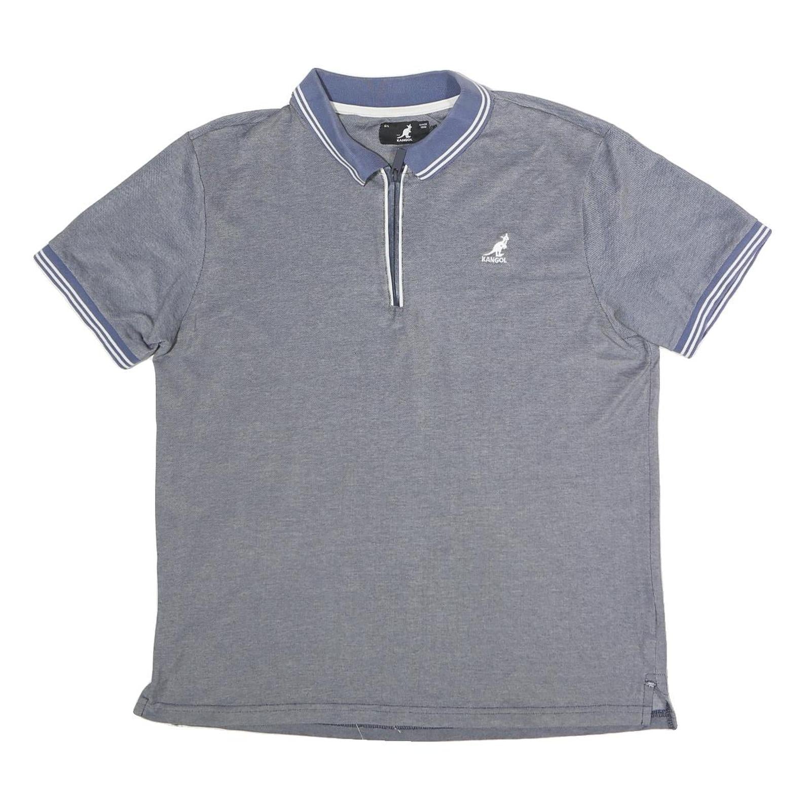 Buy KANGOL Mens Blue Polo Shirt L Cotton Blend Zip Collar Short Sleeve Casual Refurbished - $24.69 KANGOL Mens Blue Polo Shirt L Cotton Blend Zip Collar Short Sleeve Casual Refurbished - N/A refurbished available on Cerqular