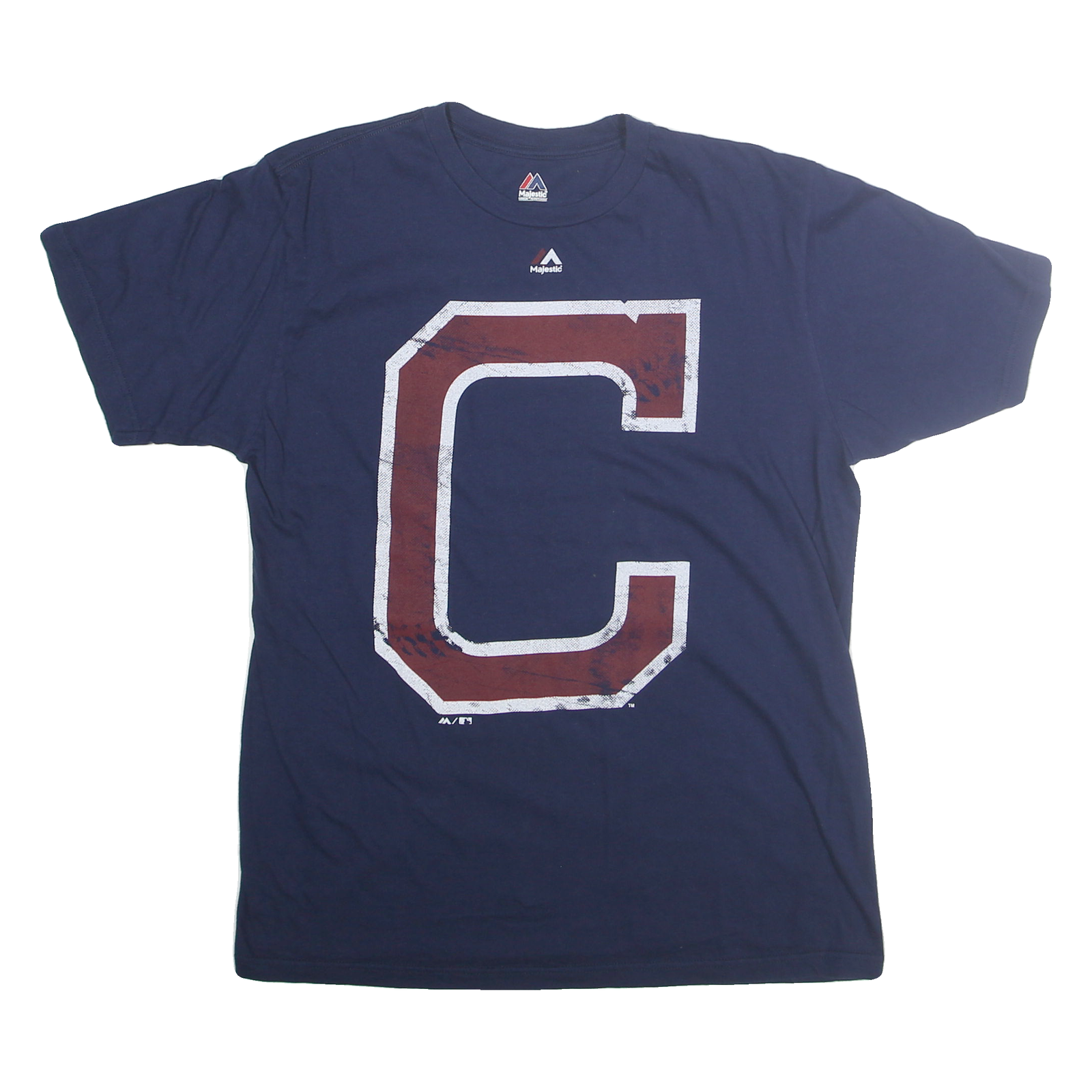 MAJESTIC Mens Navy Blue Graphic T-Shirt M Short Sleeve Crew Neck Cotton Blend Refurbished - N/A refurbished available on Cerqular