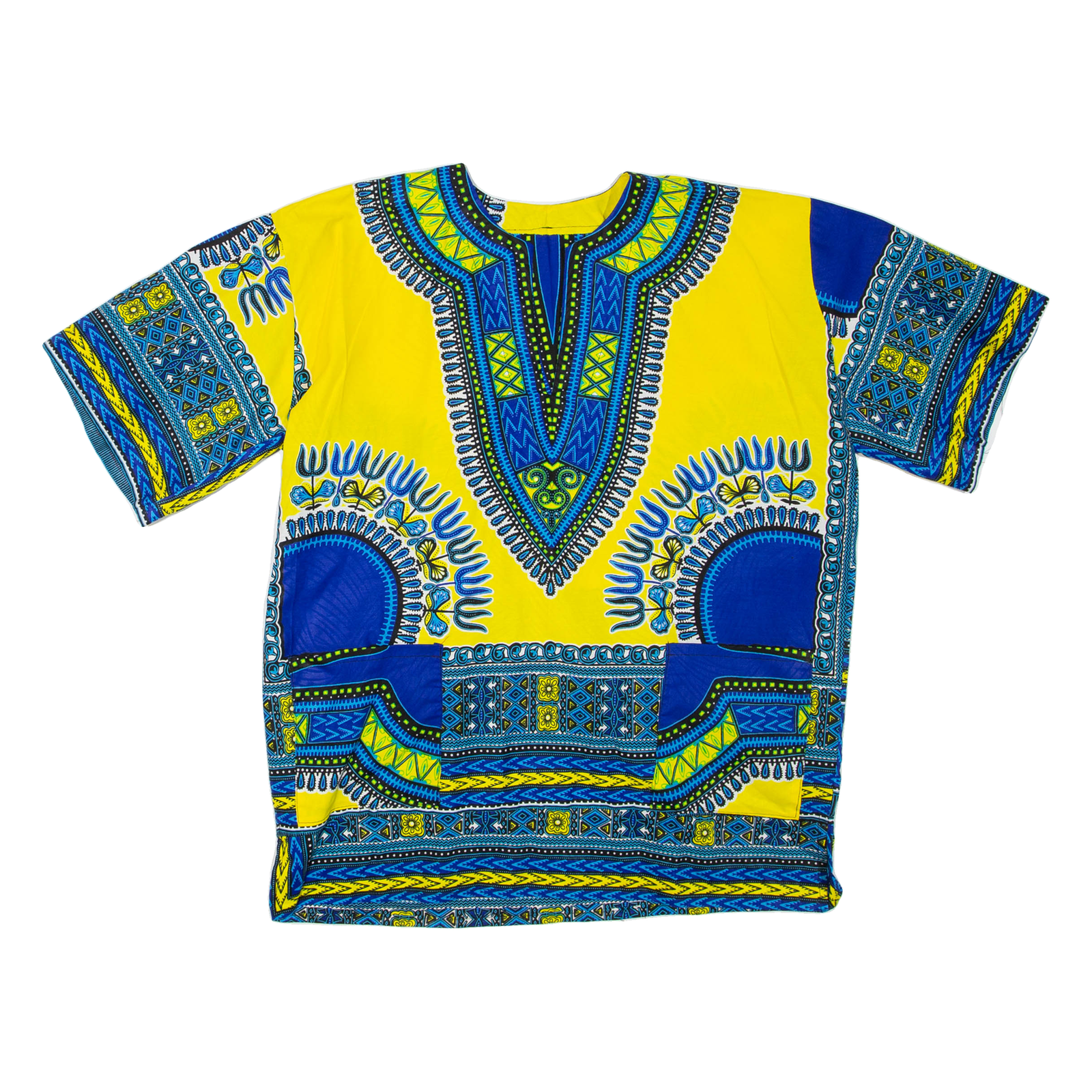 Womens Printed Top Blue V-Neck Crazy Pattern L Refurbished - N/A refurbished available on Cerqular