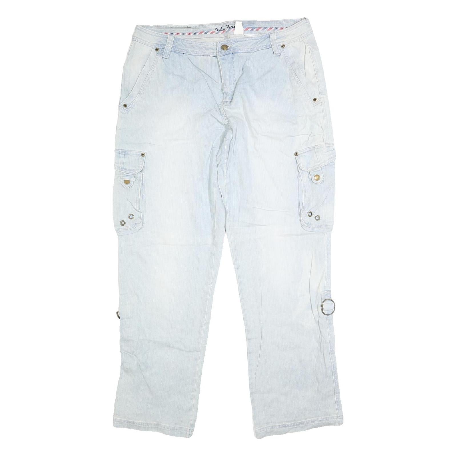 JOHN BANER Mens Jeans Light Blue Regular Regular Cotton Blend W34 L32 Cargo Refurbished - N/A refurbished available on Cerqular