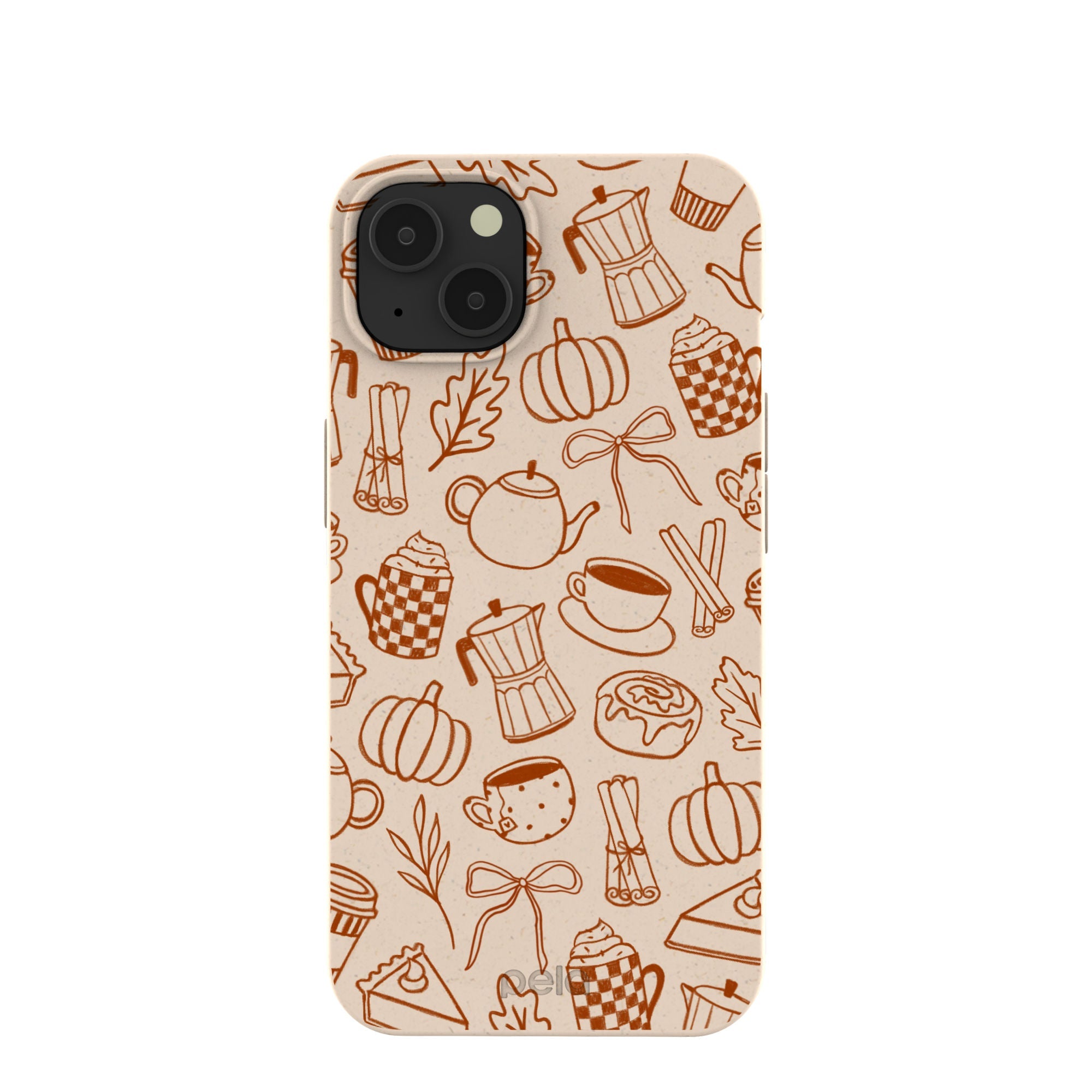 Seashell Pumpkin Spice iPhone 13 Case Refurbished - Pela Case refurbished available on Cerqular