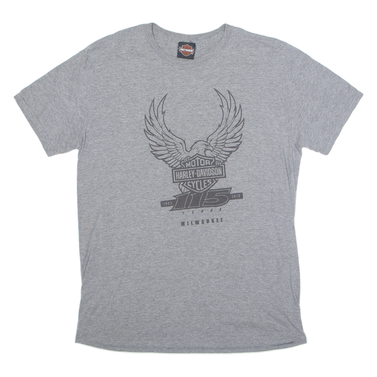 HARLEY DAVIDSON Milwaukee Mens Biker T-Shirt Grey USA L Refurbished - N/A refurbished available on Cerqular