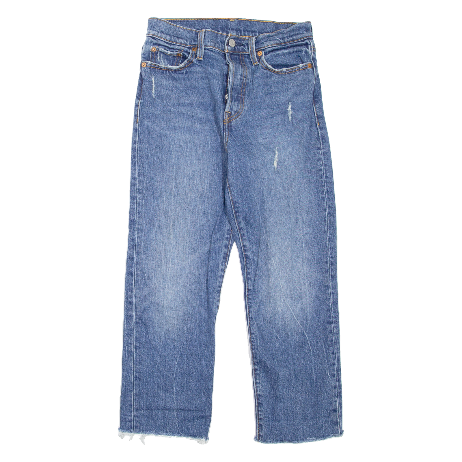 LEVI'S Womens Jeans Blue Regular Straight Stone Wash W26 L23 Refurbished - N/A refurbished available on Cerqular