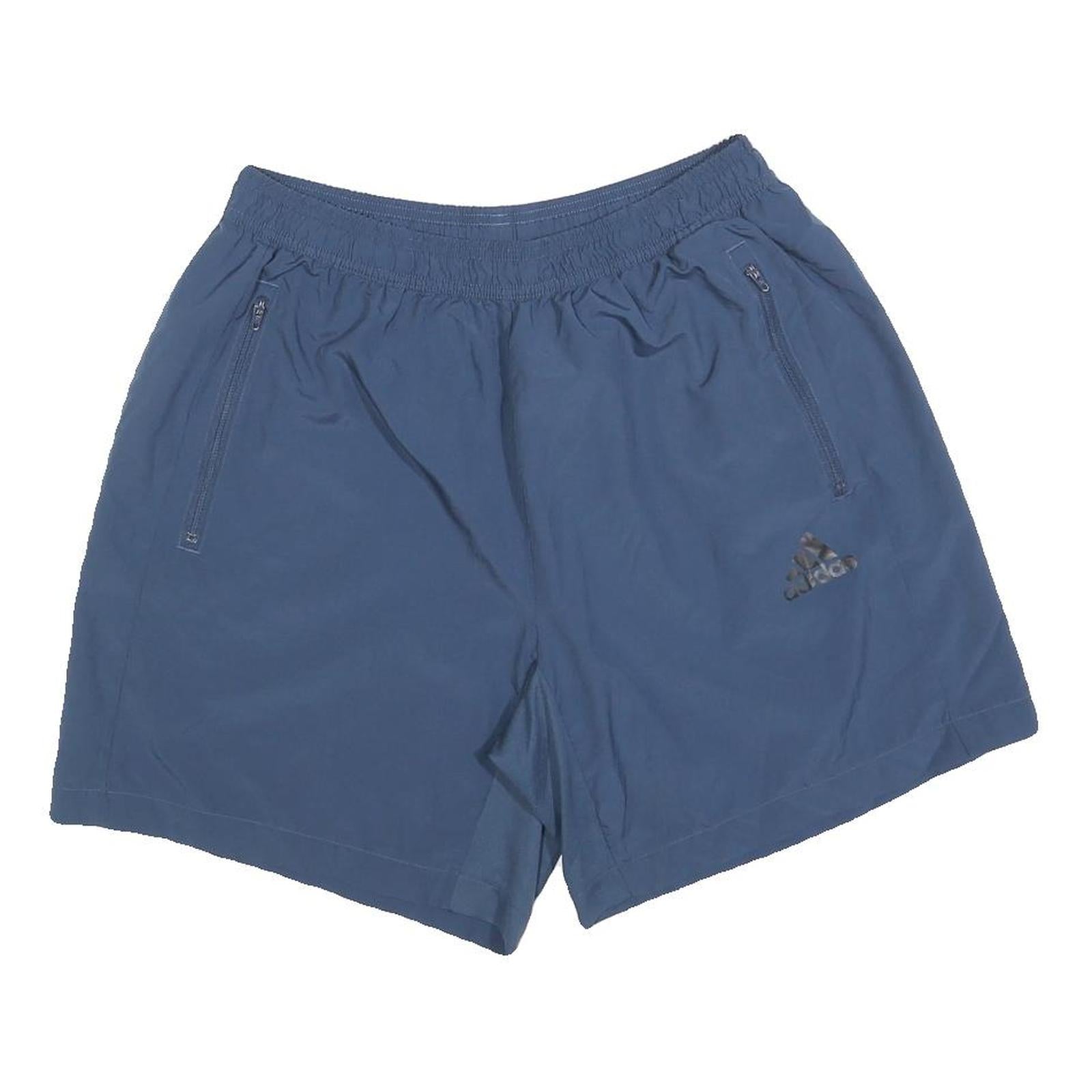 ADIDAS Mens Shorts Blue L W32 Sports Casual Zip Pocket Lightweight Refurbished - N/A refurbished available on Cerqular