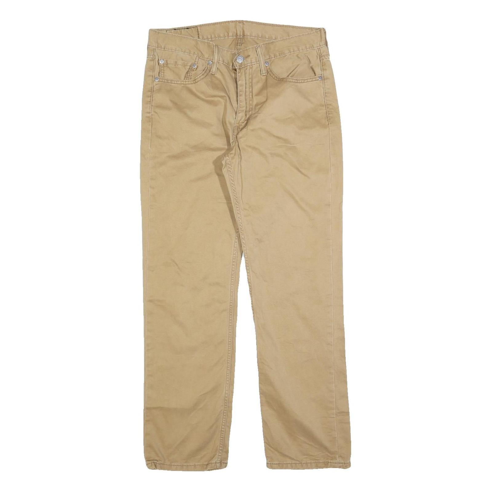 LEVI'S Mens Classic Cotton Blend Beige W32 L30 Trousers Zip Closure Straight Fit Refurbished - N/A refurbished available on Cerqular