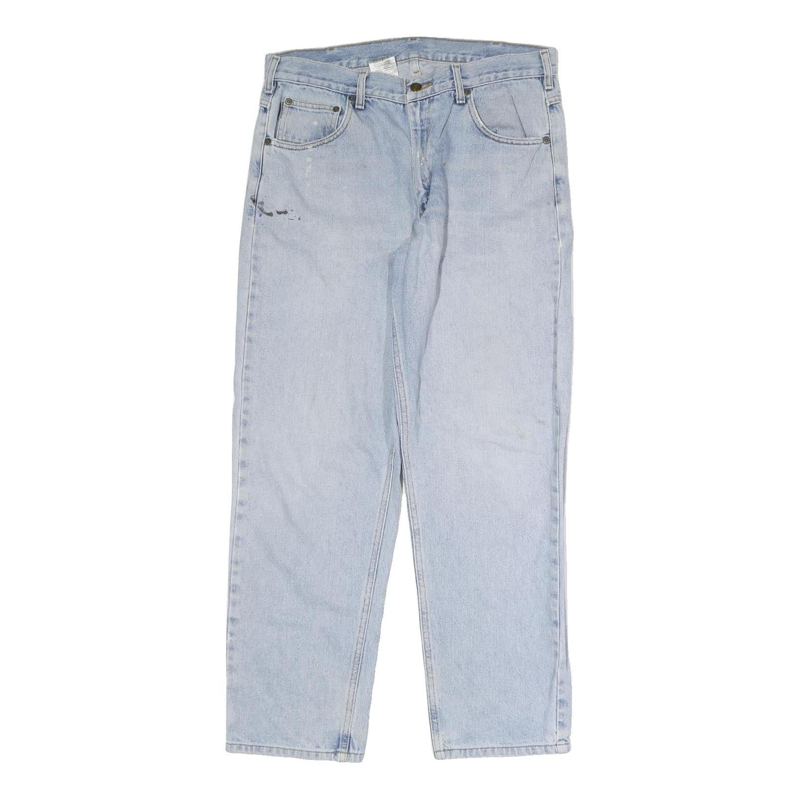 CARHARTT Mens Jeans Blue Relaxed Straight Denim Light W35 L30 Workwear Refurbished - N/A refurbished available on Cerqular