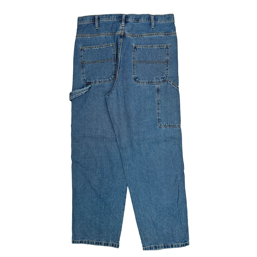 Unbranded Carpenter Jeans - 34W 30L Blue Cotton Refurbished - Thrifted (note: this is a term often used to describe second- refurbished available on Cerqular
