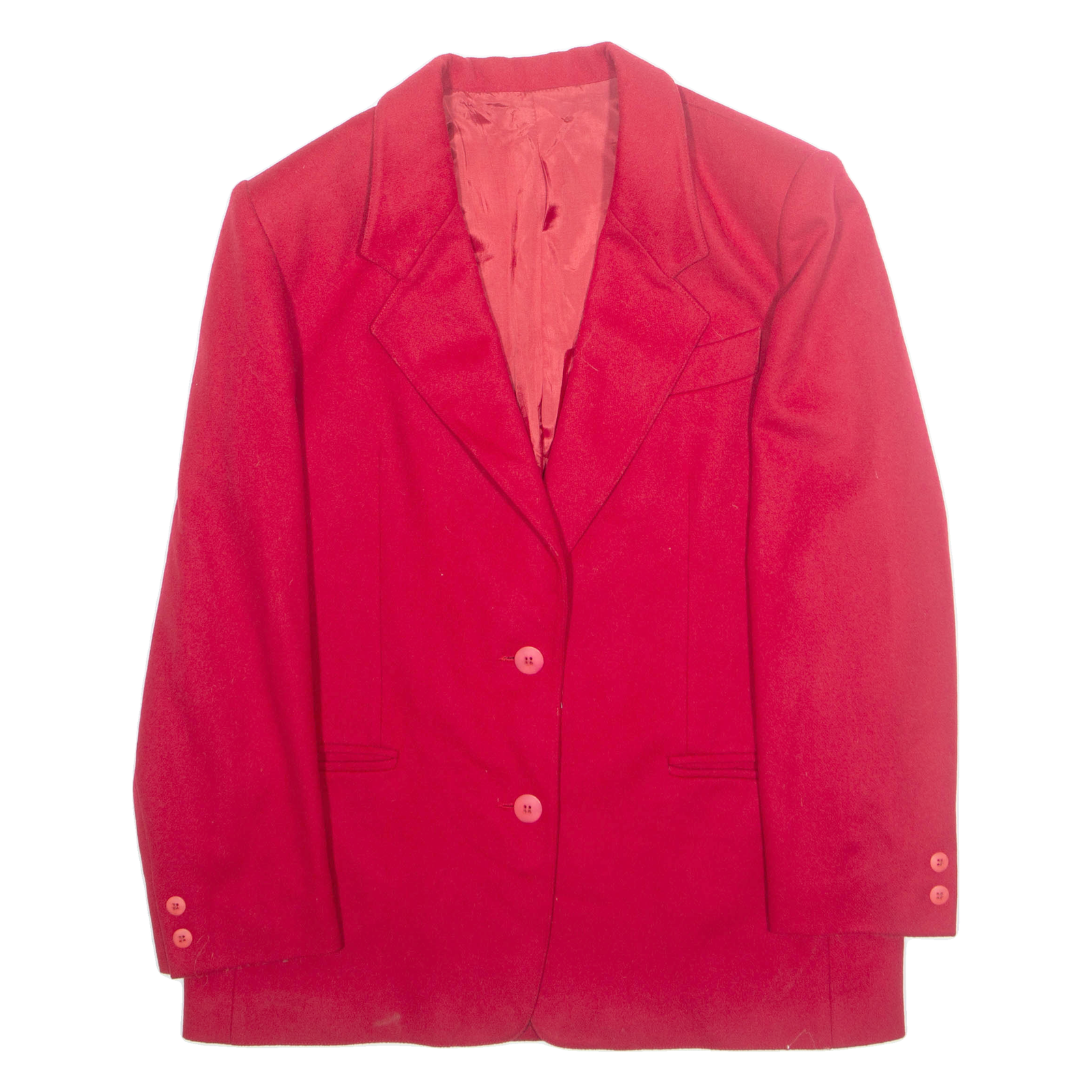 PIZZICO Womens Blazer Jacket Red Wool L Refurbished - N/A refurbished available on Cerqular