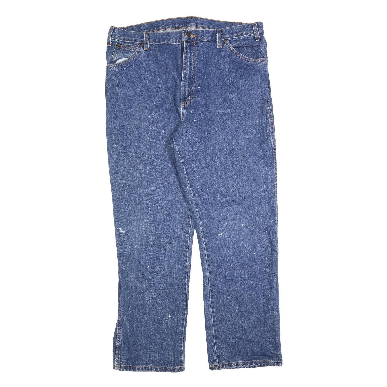 DICKIES Mens Blue Relaxed Straight Denim Light W36 L30 Workwear Zip Jeans Refurbished - N/A refurbished available on Cerqular