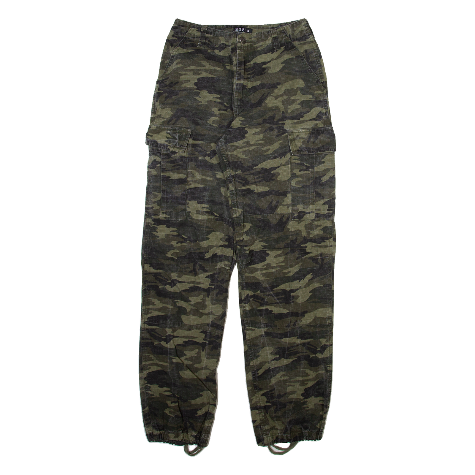 BAC Camo Cargo Mens Trousers Green Regular Tapered W26 L30 Refurbished - N/A refurbished available on Cerqular