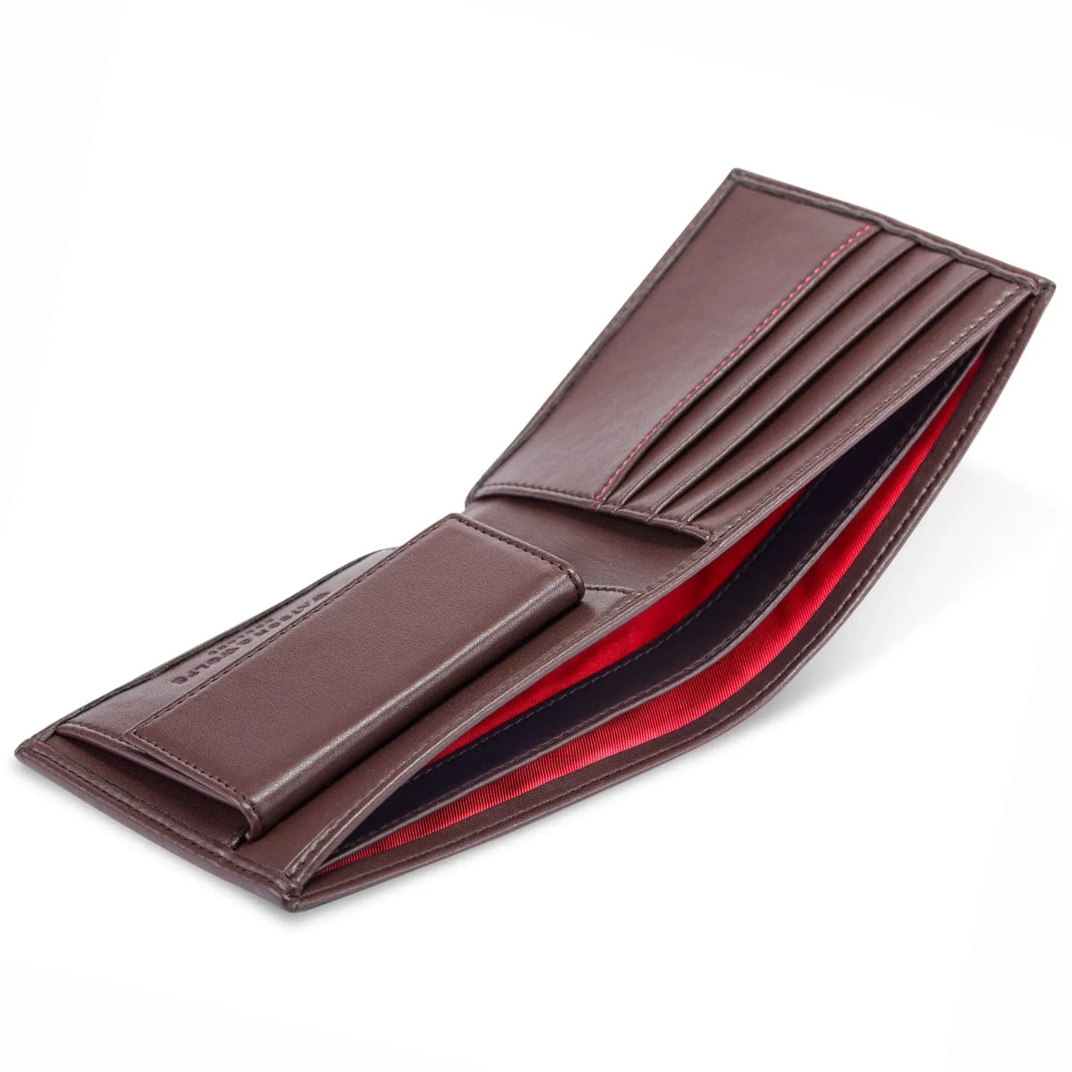 Coin Wallet in Chestnut Brown with Red Refurbished - Watson & Wolfe refurbished available on Cerqular