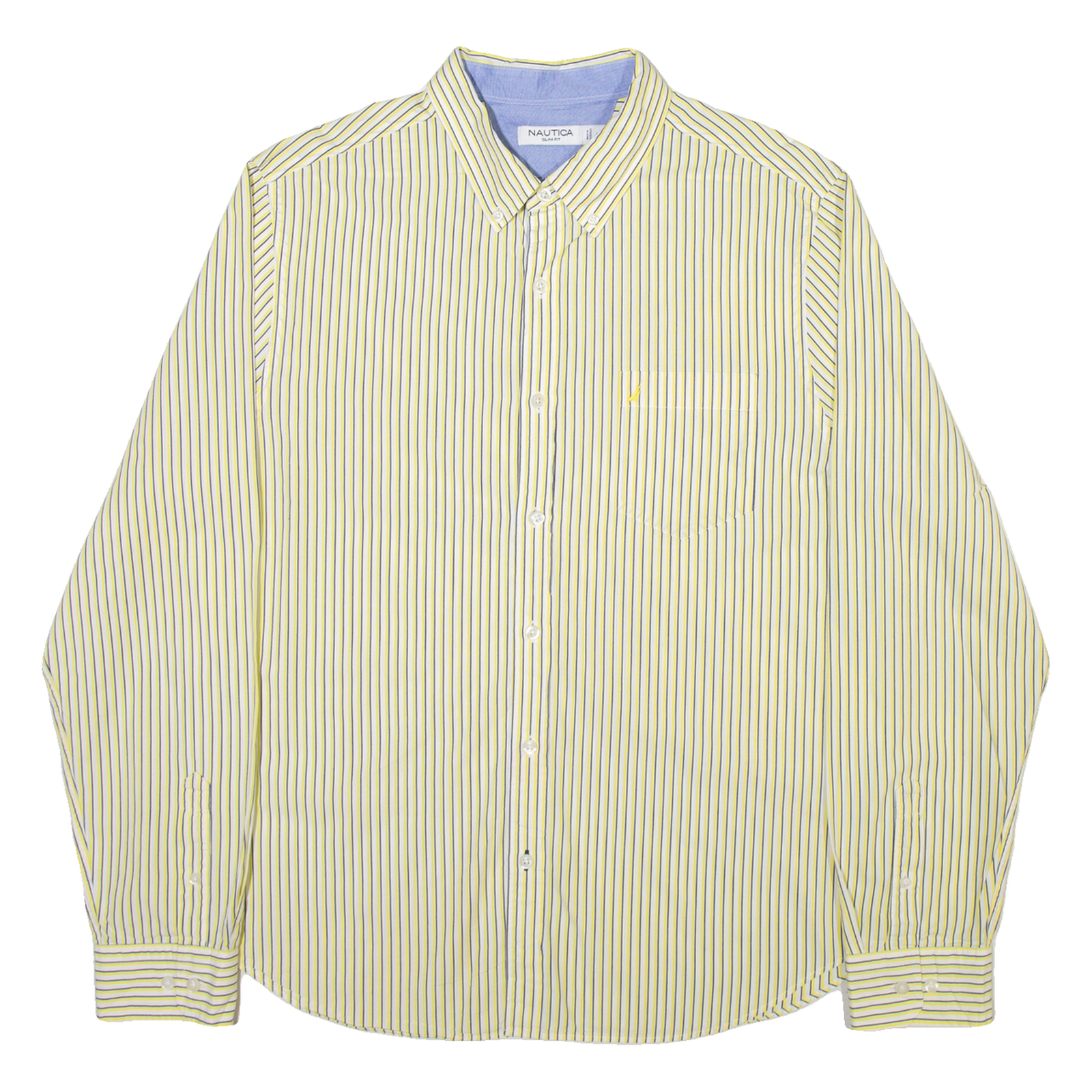 Buy NAUTICA Slim Fit Mens Shirt Yellow Striped Long Sleeve XL Refurbished - $23.39 NAUTICA Slim Fit Mens Shirt Yellow Striped Long Sleeve XL Refurbished - N/A refurbished available on Cerqular