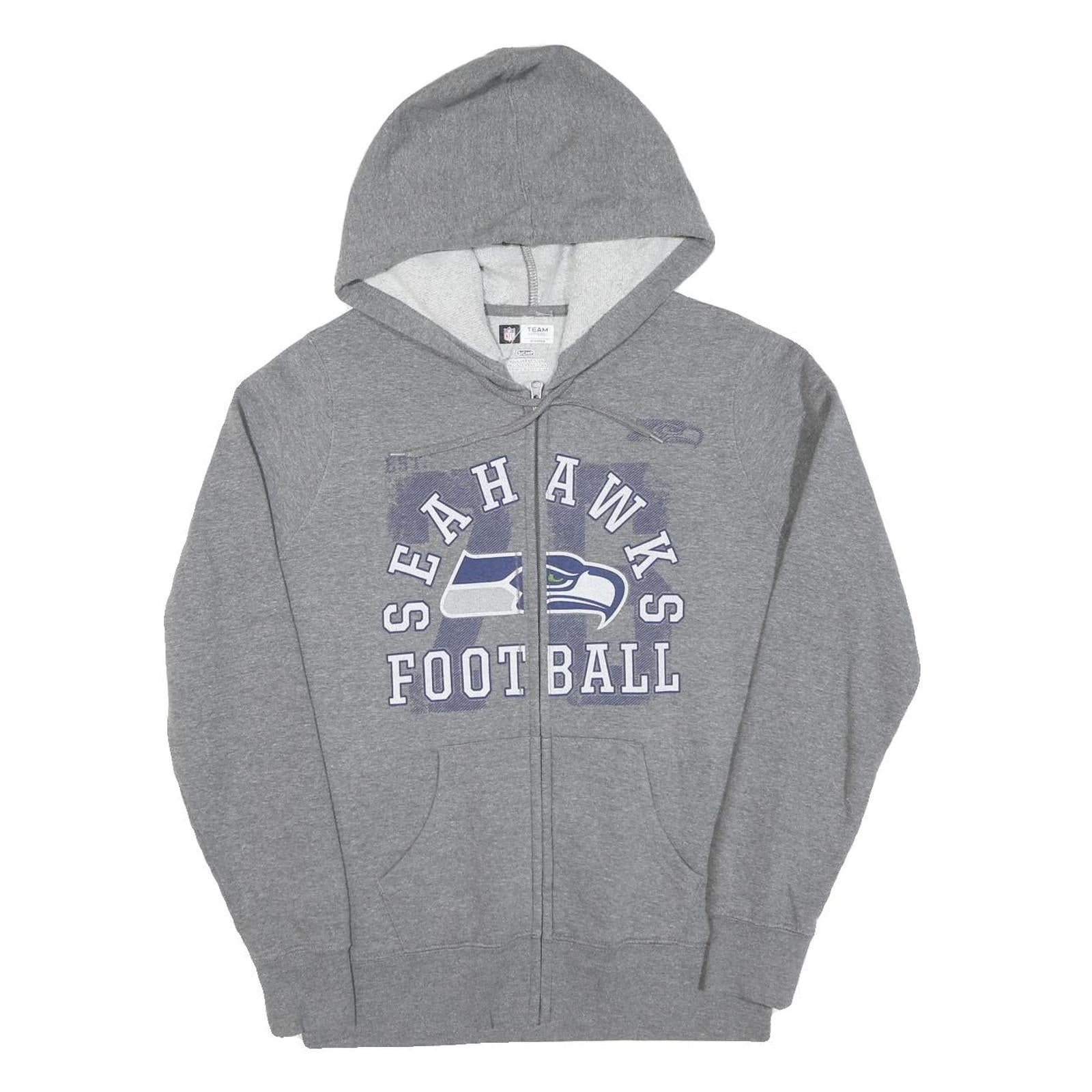 NFL Womens Grey Seahawks Football Full Zip Hoodie S Refurbished - N/A refurbished available on Cerqular
