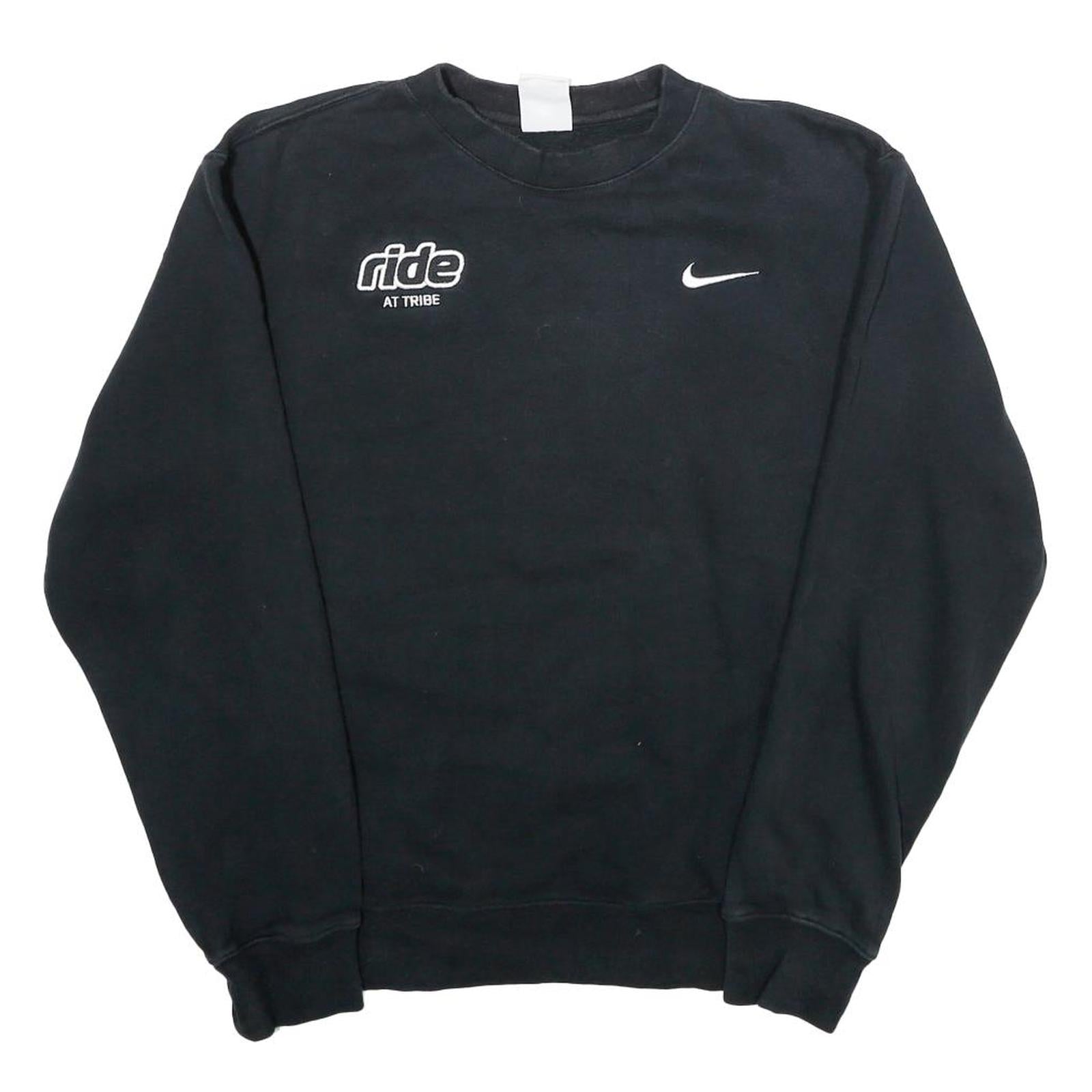 Buy NIKE Mens Black Ride At Tribe Crew Neck S Sweatshirt Cotton Blend Casual Refurbished - $41.59 NIKE Mens Black Ride At Tribe Crew Neck S Sweatshirt Cotton Blend Casual Refurbished - N/A refurbished available on Cerqular