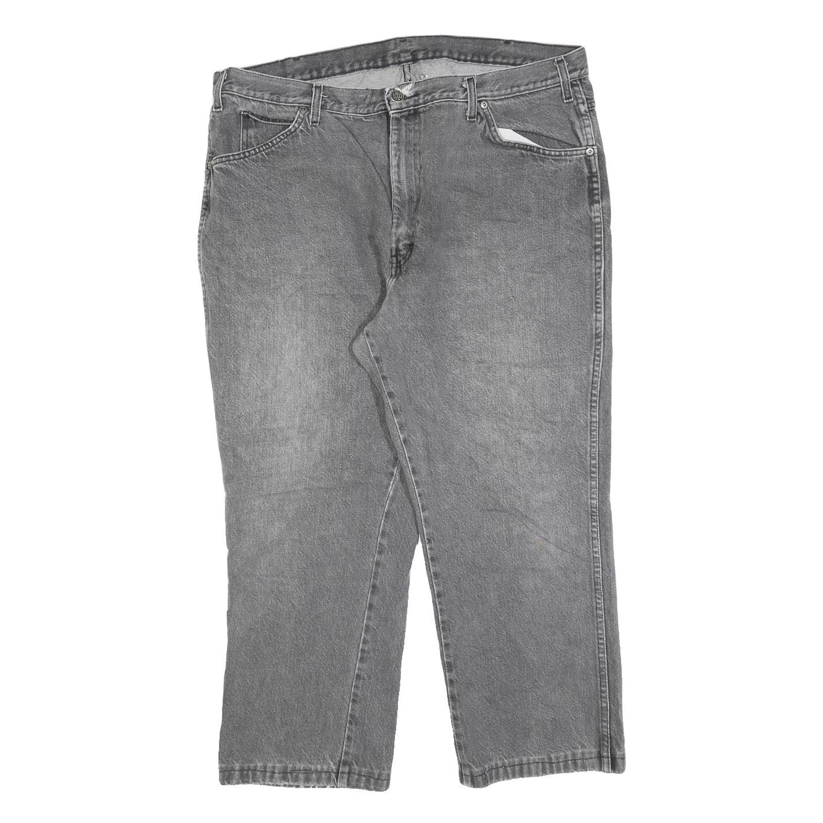 DICKIES Mens Grey Regular Fit Straight Cotton Blend Denim Jeans W38 L25 Classic Refurbished - N/A refurbished available on Cerqular