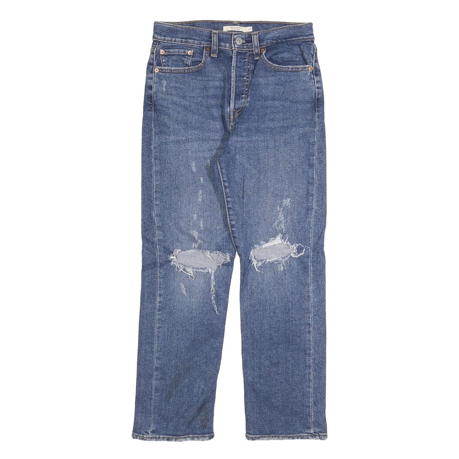 Buy LEVI'S Womens Blue Regular Straight Denim Rinse W27 L26 Distressed Button Jeans Refurbished - $36.39 LEVI'S Womens Blue Regular Straight Denim Rinse W27 L26 Distressed Button Jeans Refurbished - N/A refurbished available on Cerqular