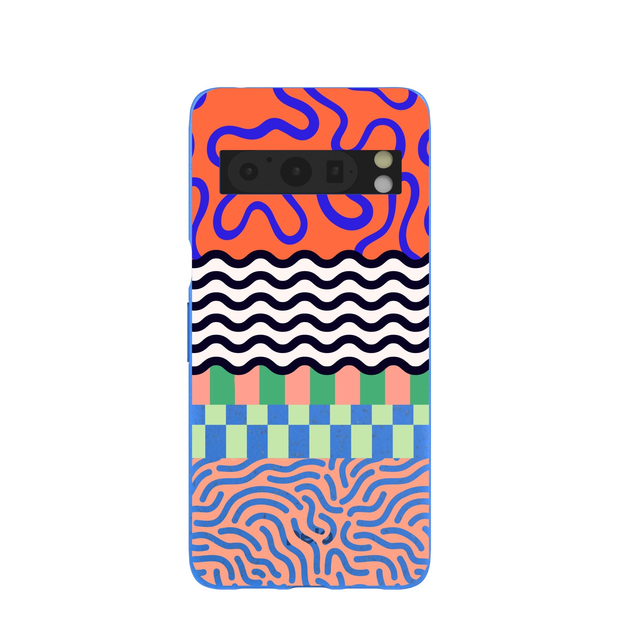 Electric Blue Tangerine Mix Google Pixel 8 Pro Case Refurbished - Pela Case refurbished available on Cerqular