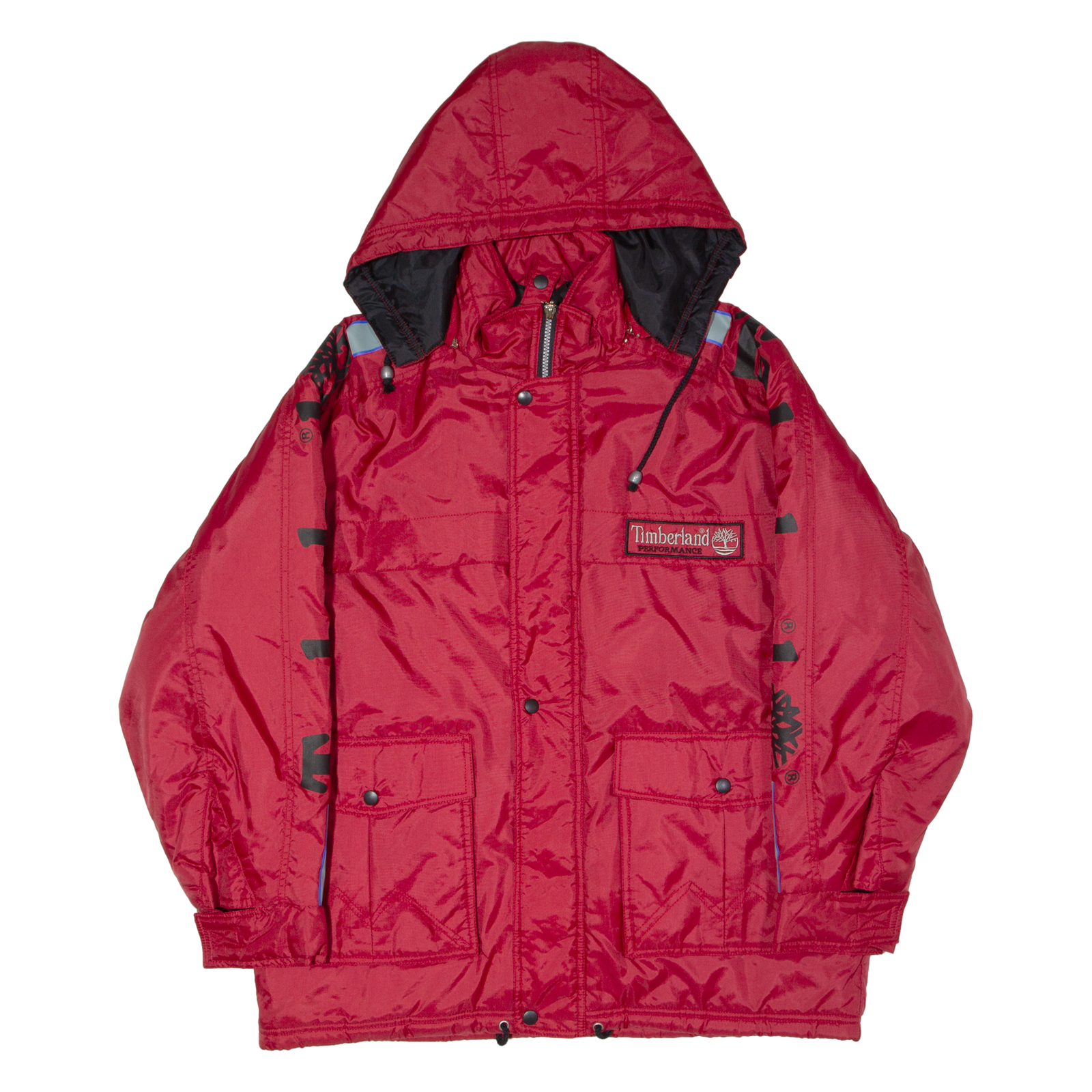 TIMBERLAND Performance Insulated Mens Parka Jacket Red Canvas Nylon 90s M Refurbished - N/A refurbished available on Cerqular