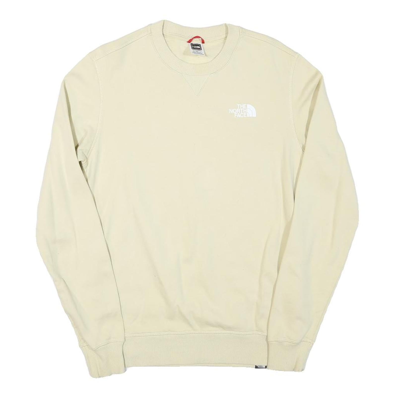 THE NORTH FACE Mens Cream Sweatshirt Crew Neck S Cotton Blend Lightweight Refurbished - N/A refurbished available on Cerqular
