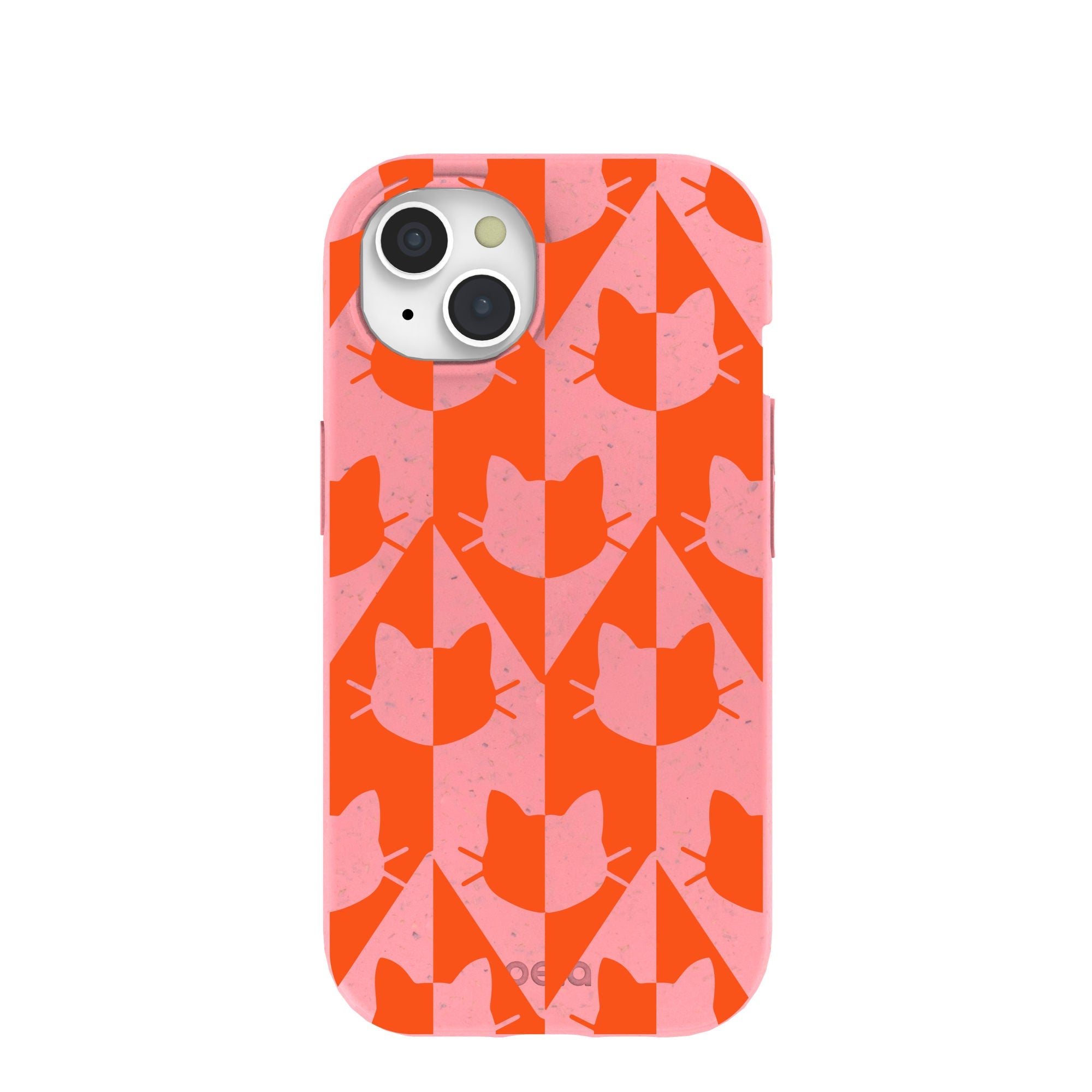 Bubblegum Pink Purr iPhone 15 Case Refurbished - Pela Case refurbished available on Cerqular