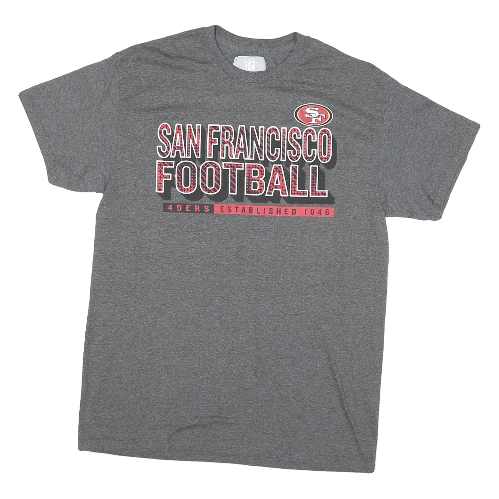 NFL Mens Grey San Francisco Football Graphic T-Shirt M Short Sleeve Crew Neck Refurbished - N/A refurbished available on Cerqular