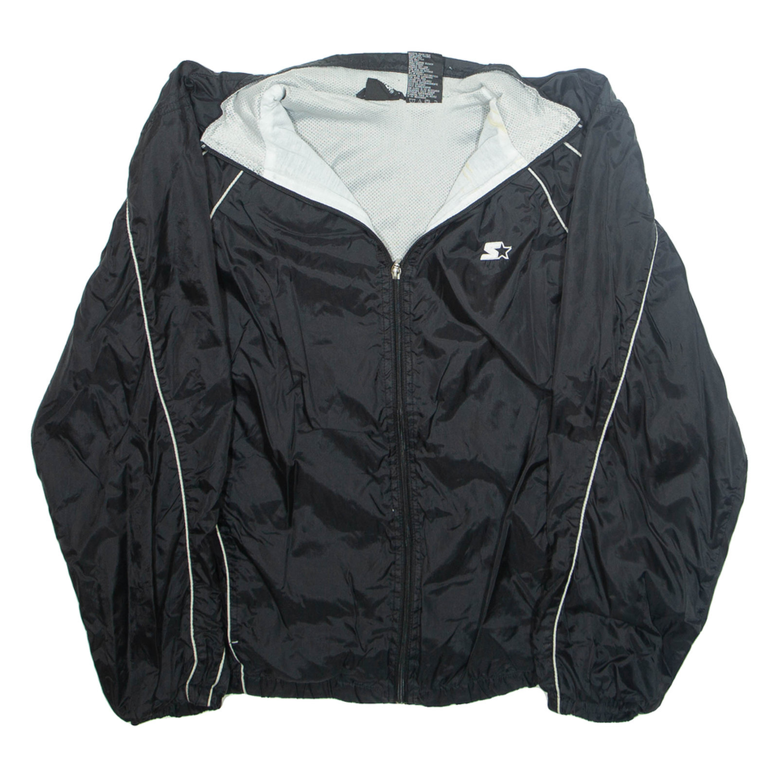 STARTER Mens Track Jacket Black Nylon S Refurbished - N/A refurbished available on Cerqular