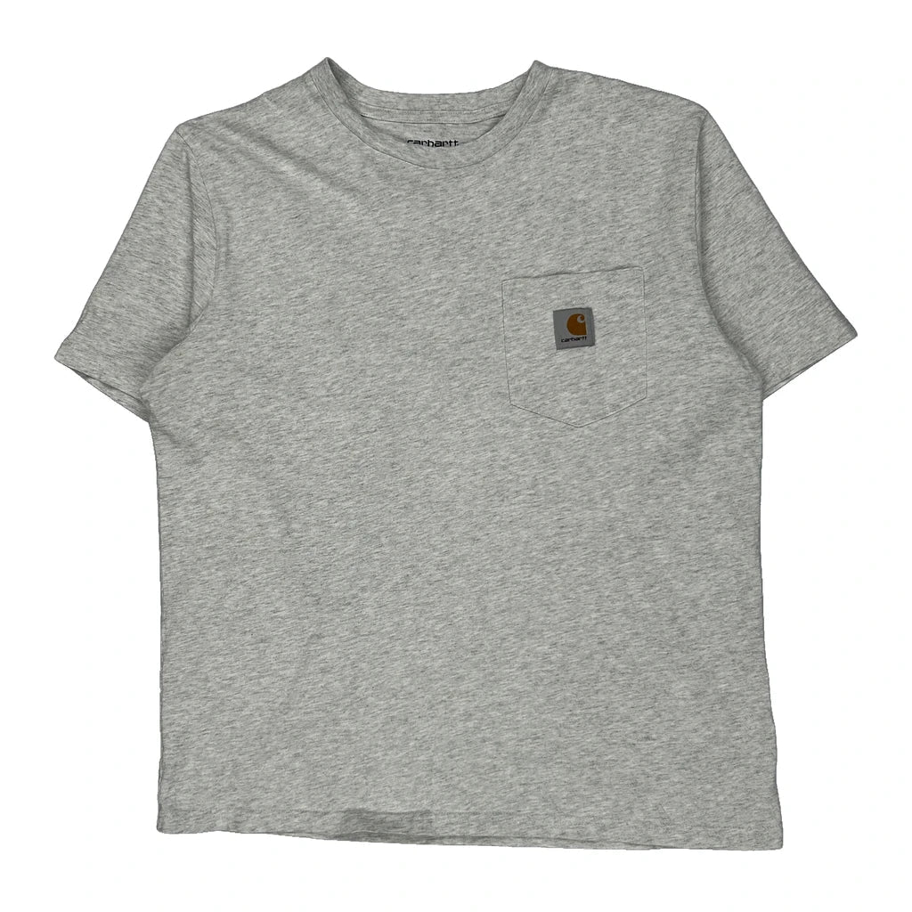 Buy Carhartt T-Shirt - Medium Grey Cotton Refurbished - $20.09 Carhartt T-Shirt - Medium Grey Cotton Refurbished - Thrifted (note: this is a term often used to describe second- refurbished available on Cerqular