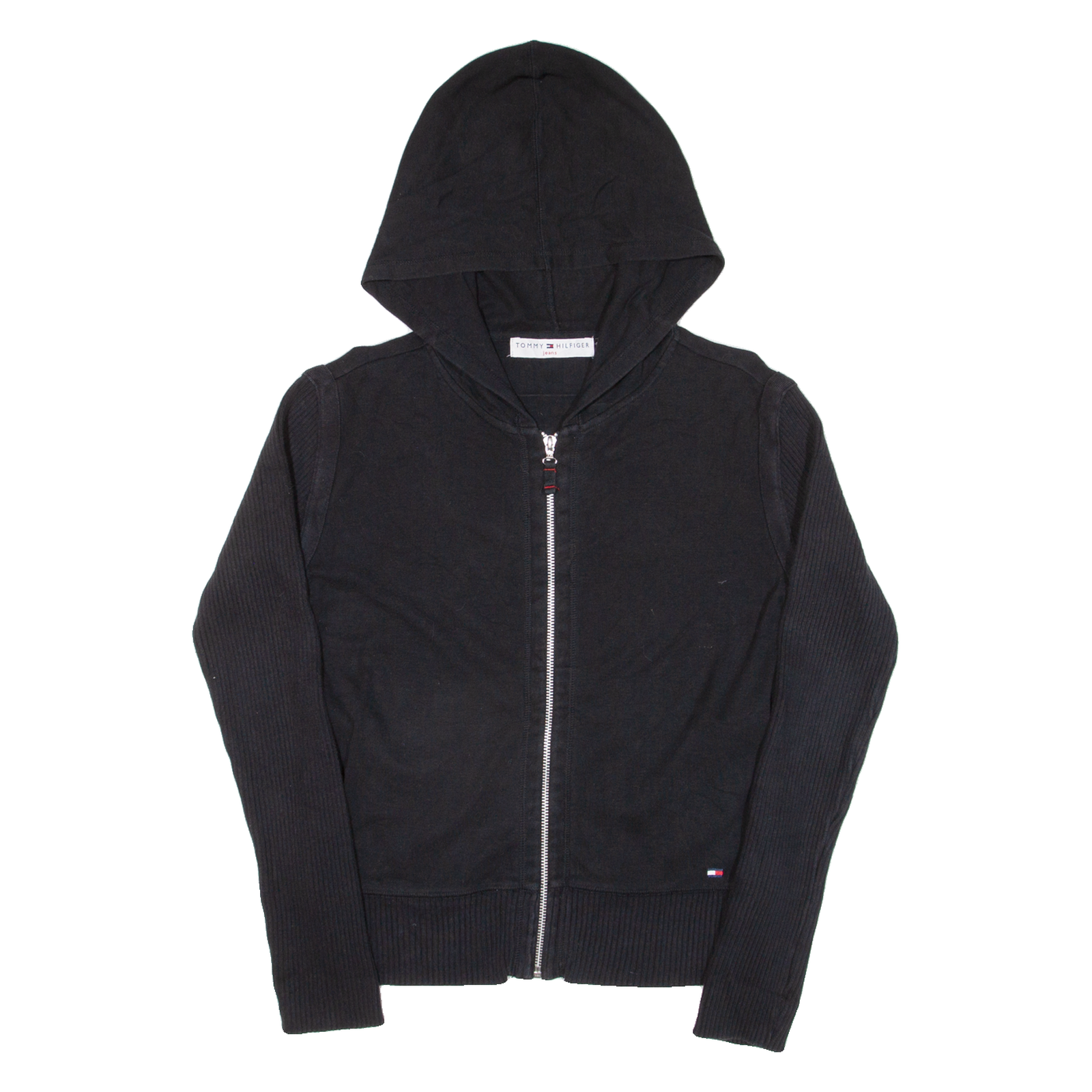 TOMMY HILFIGER Mens Black Hoodie Full Zip S Refurbished - N/A refurbished available on Cerqular