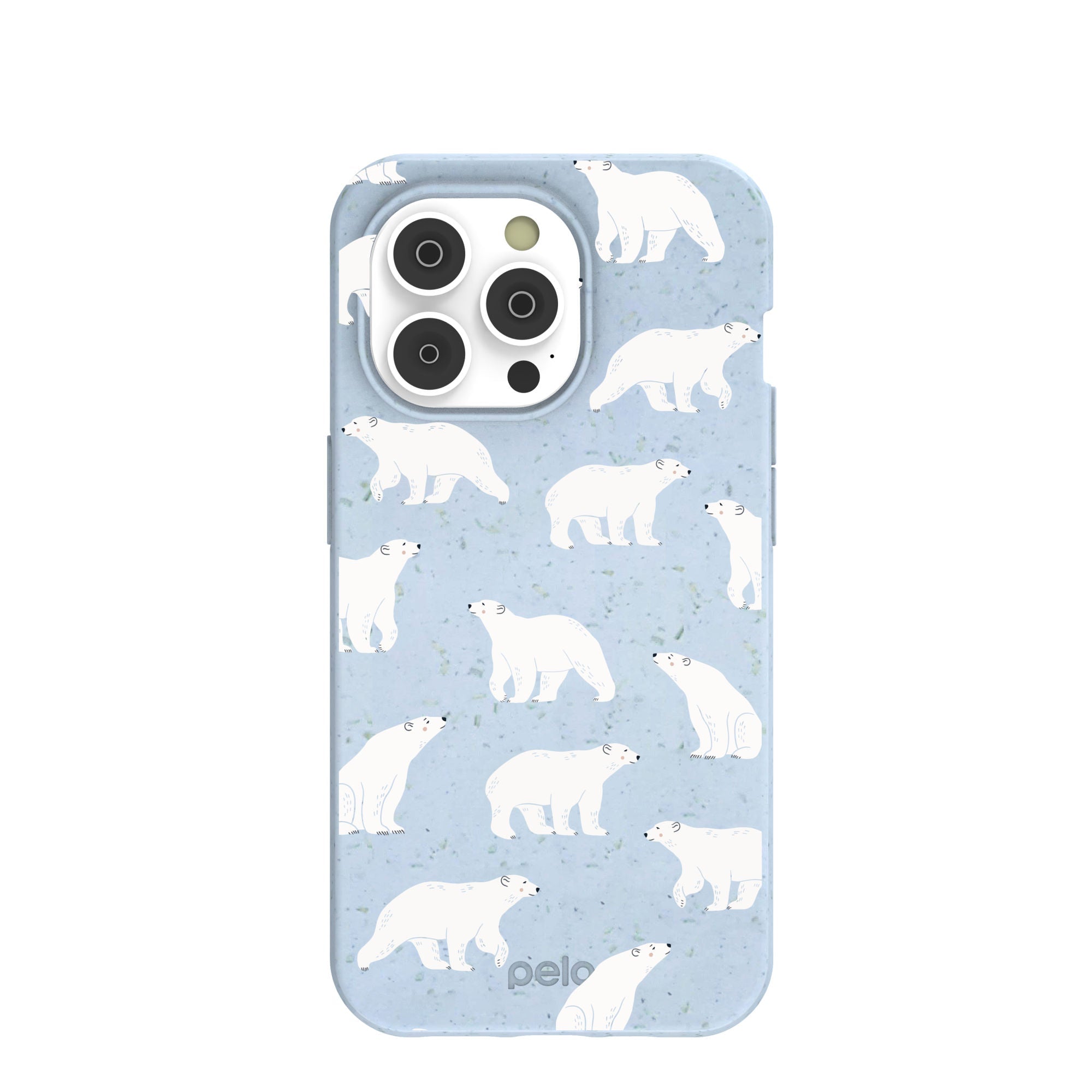 Powder Blue Ice Bears iPhone 14 Pro Case Refurbished - Pela Case refurbished available on Cerqular