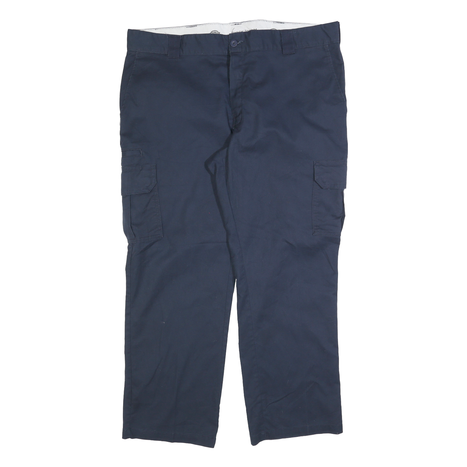 DICKIES Mens Regular Navy Blue Cotton Blend Straight Leg Trousers W40 L30 Refurbished - N/A refurbished available on Cerqular