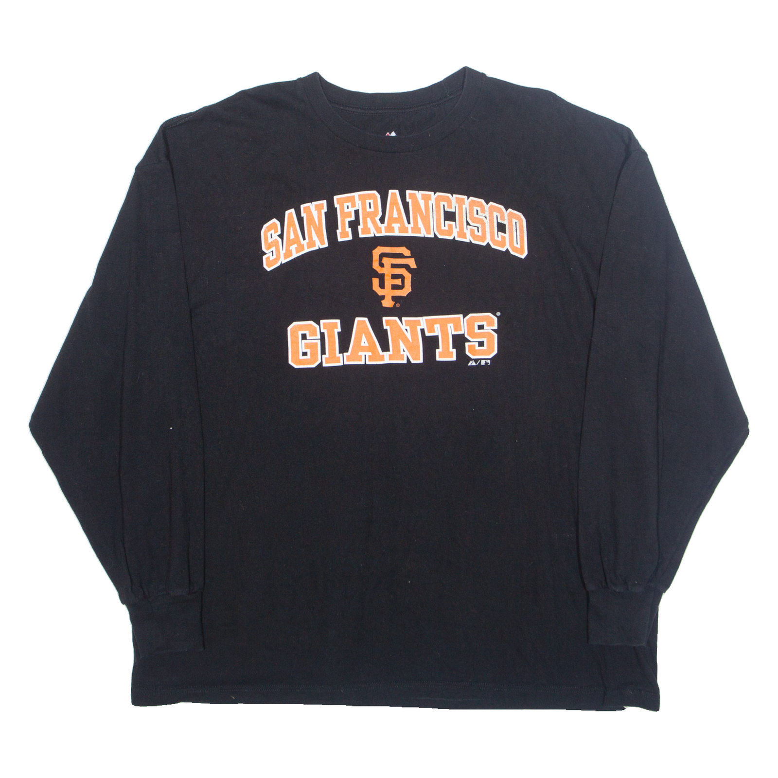 MAJESTIC MLB SAN FRANCISCO GIANTS Mens T-Shirt Black Long Sleeve USA 2XL Refurbished - N/A refurbished available on Cerqular