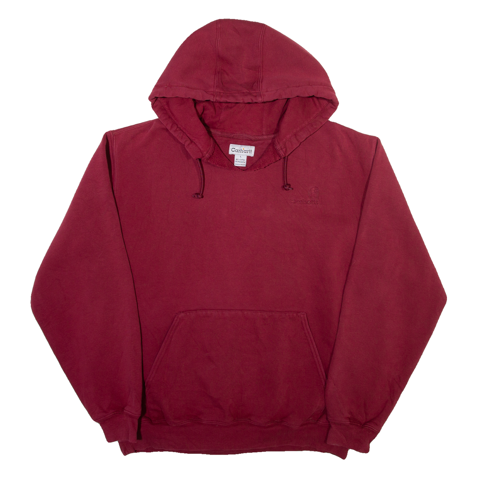 CARHARTT Mens Maroon Hoodie L Refurbished - N/A refurbished available on Cerqular