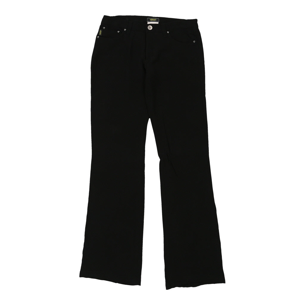 Buy Versace Jeans Couture Wide Leg Trousers - 28W UK 8 Black Silk | Size: UK 8 Refurbished - $56.03 Versace Jeans Couture Wide Leg Trousers - 28W UK 8 Black Silk | Size: UK 8 Refurbished - N/A (Preloved Designer is not a specific brand, it refurbished available on Cerqular
