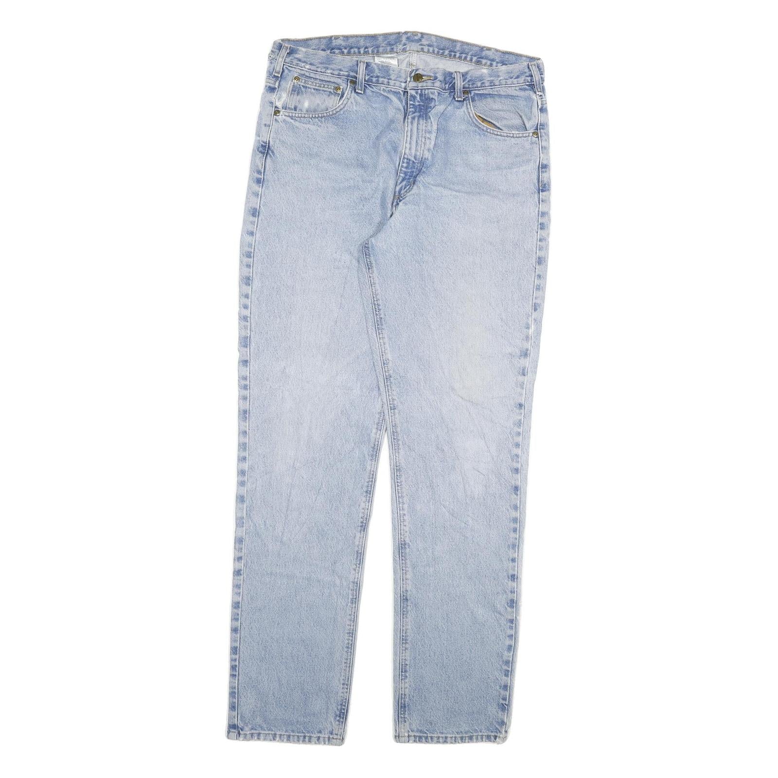CARHARTT Mens Jeans Blue Relaxed Straight Denim Light W38 L36 Workwear Casual Refurbished - N/A refurbished available on Cerqular