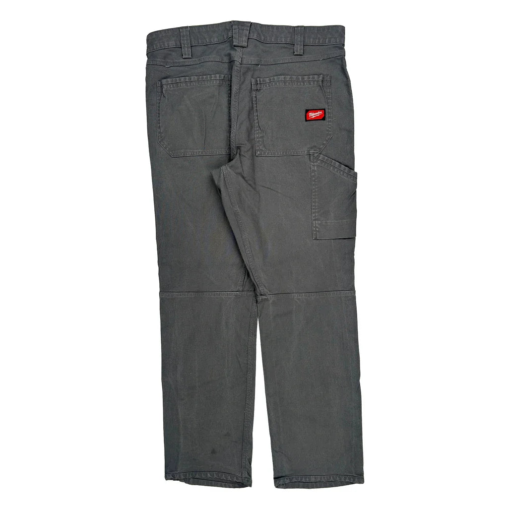 Workwear Unbranded Carpenter Trousers - 36W 32L Grey Cotton Refurbished - Thrifted (note: this is a term often used to describe second- refurbished available on Cerqular