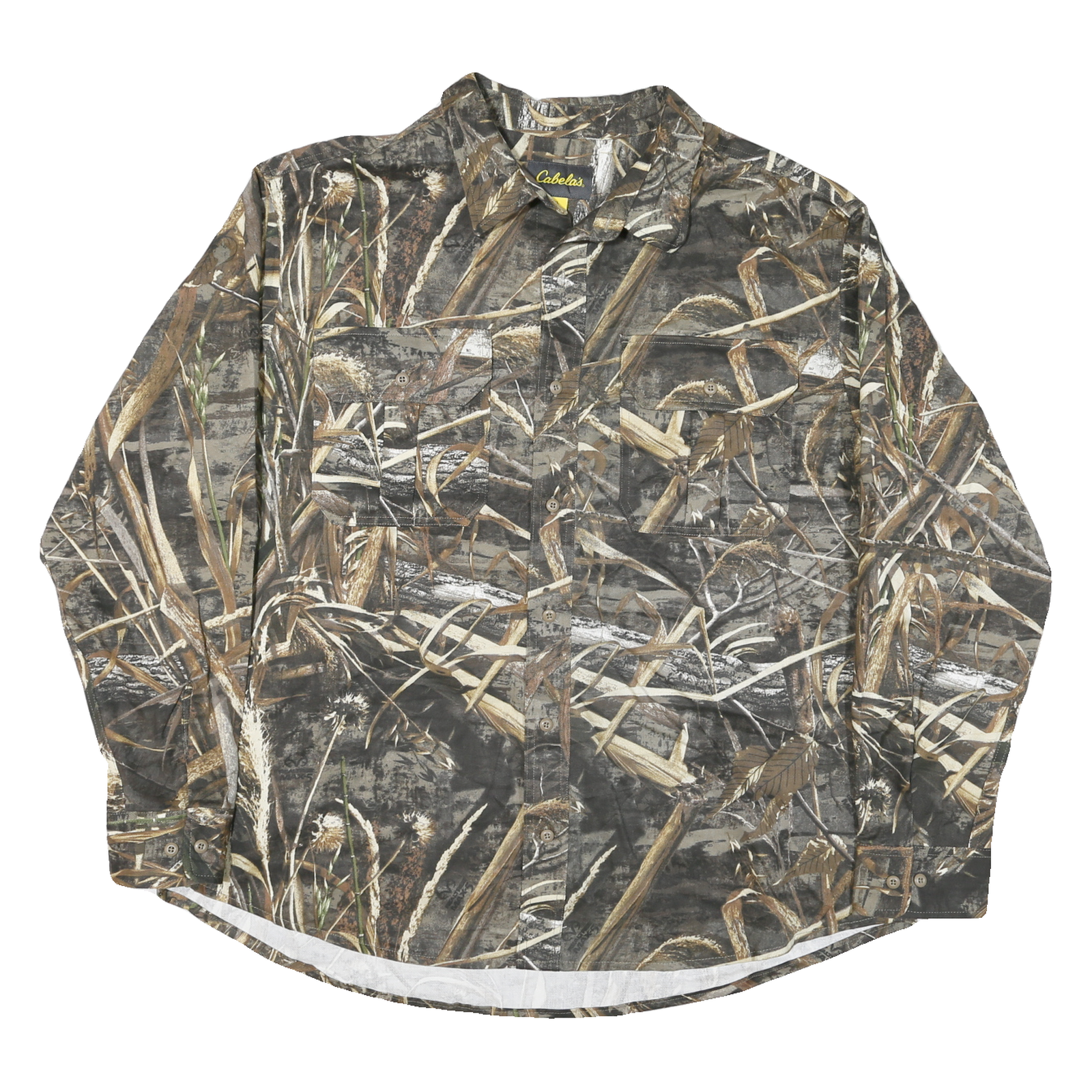CABELAS Mens Brown Camouflage Shirt 2XL Cotton Blend Outdoor Hunting Wear Refurbished - N/A refurbished available on Cerqular