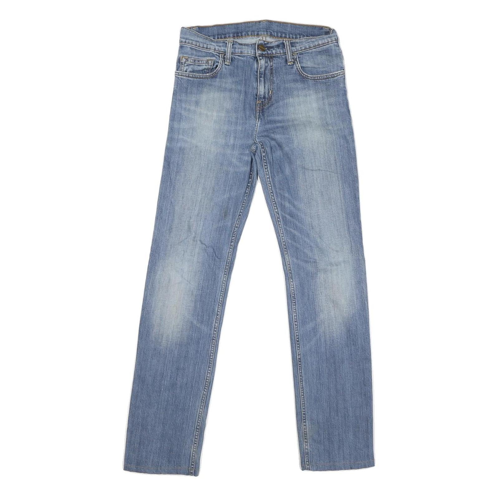 CARHARTT Mens Slim Blue Denim Jeans W28 L30 Cotton Blend Zip Pocket Casual Refurbished - N/A refurbished available on Cerqular