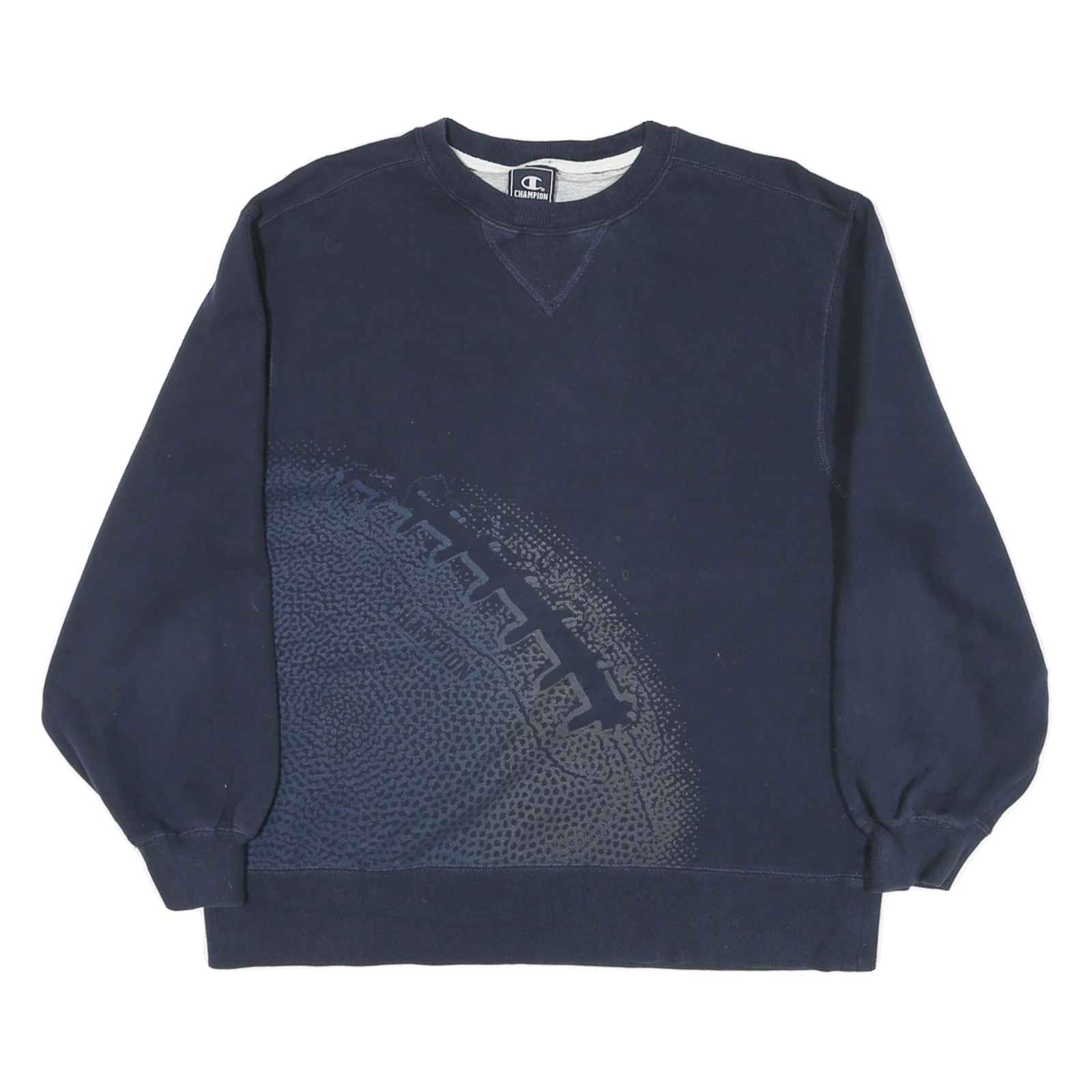 Buy CHAMPION Mens Navy Blue Football Print Crew Neck XL Sweatshirt Cotton Blend Refurbished - $32.49 CHAMPION Mens Navy Blue Football Print Crew Neck XL Sweatshirt Cotton Blend Refurbished - N/A refurbished available on Cerqular