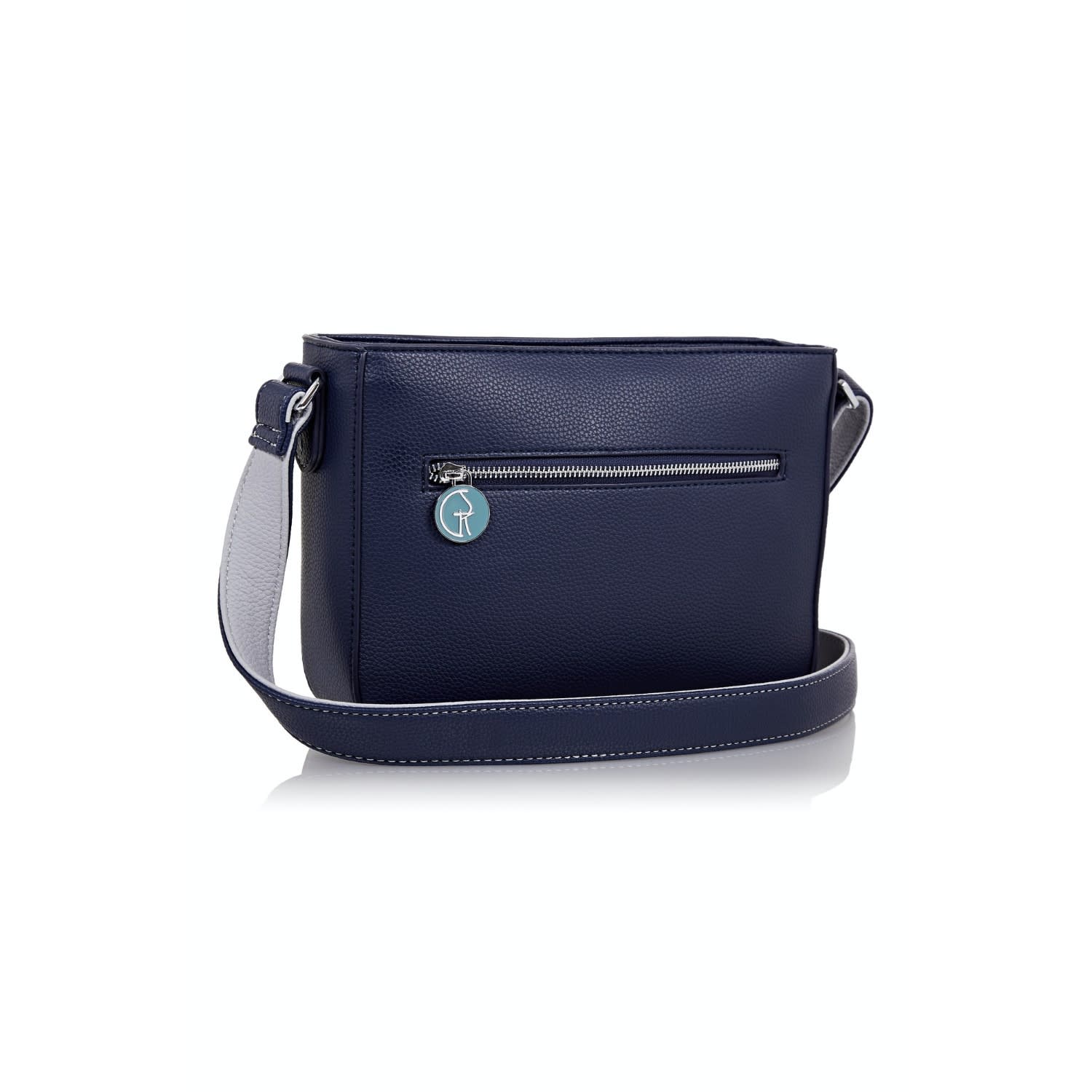 Cross-Body Vegan Handbag In Blue & Grey Refurbished - The Morphbag by GSK refurbished available on Cerqular