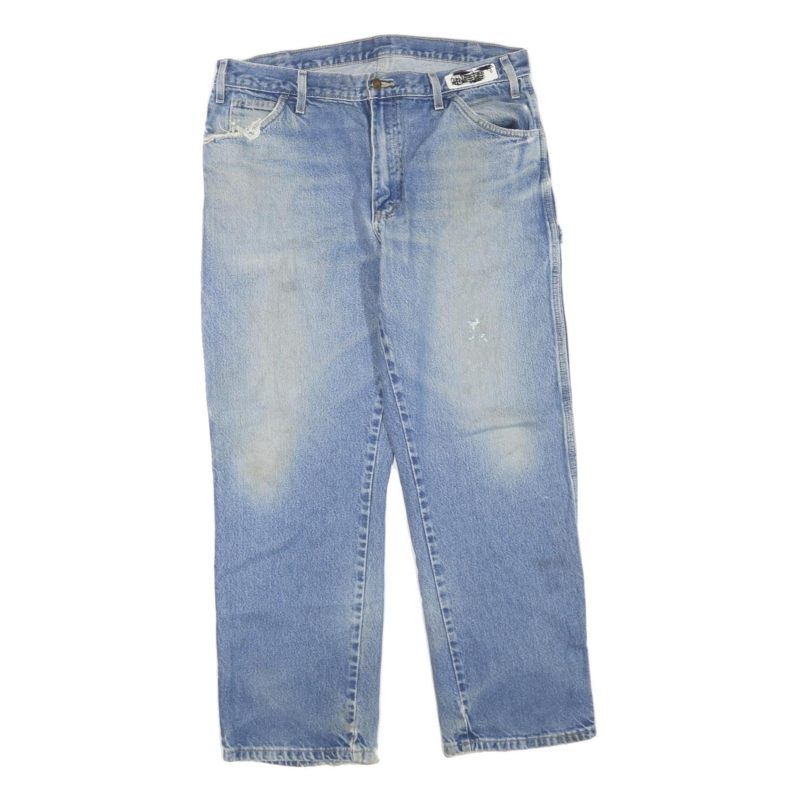 DICKIES Mens Jeans Blue Regular Straight Denim W36 L30 Workwear Durable Refurbished - N/A refurbished available on Cerqular