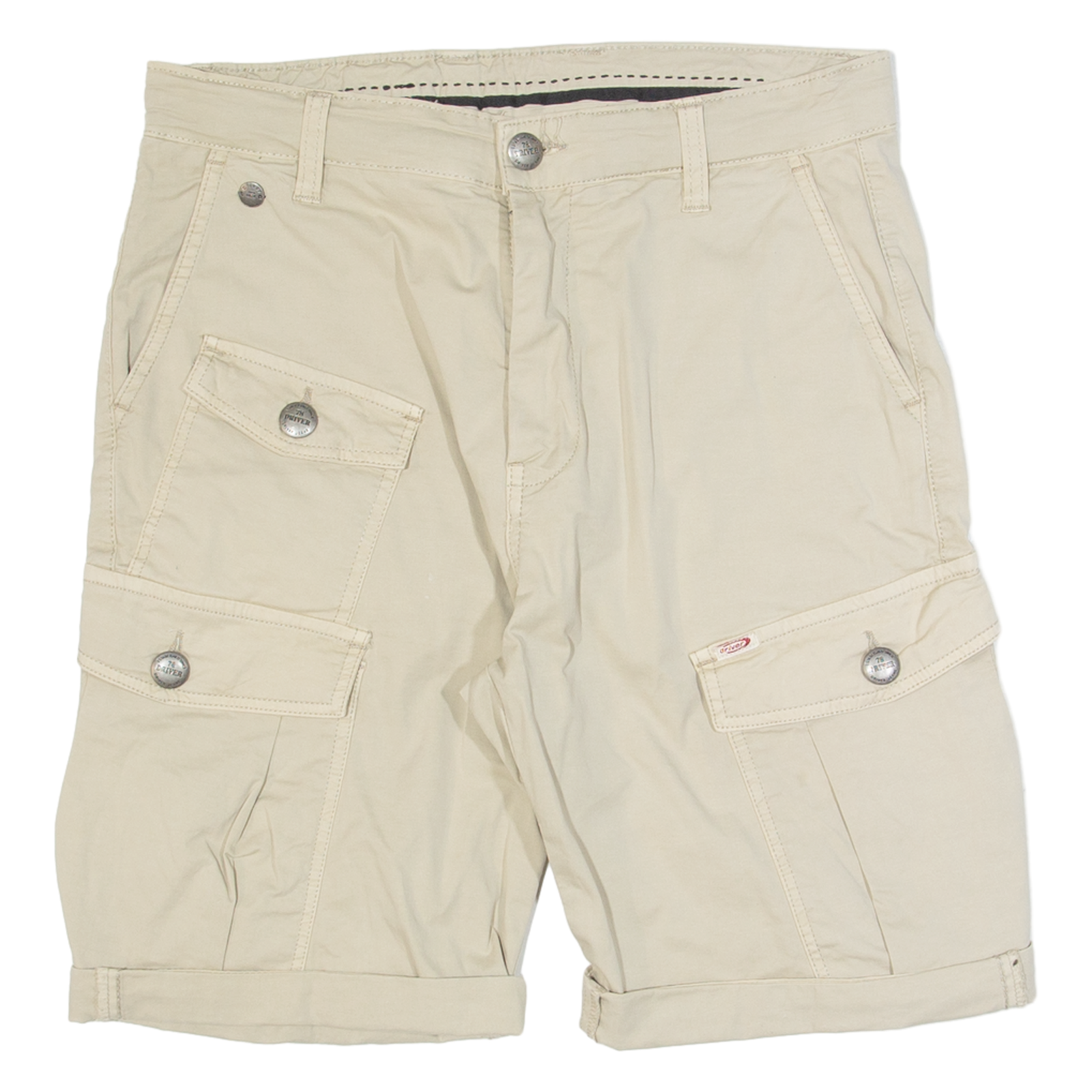 DRIVER Mens Cargo Shorts Beige M W30 Refurbished - N/A refurbished available on Cerqular