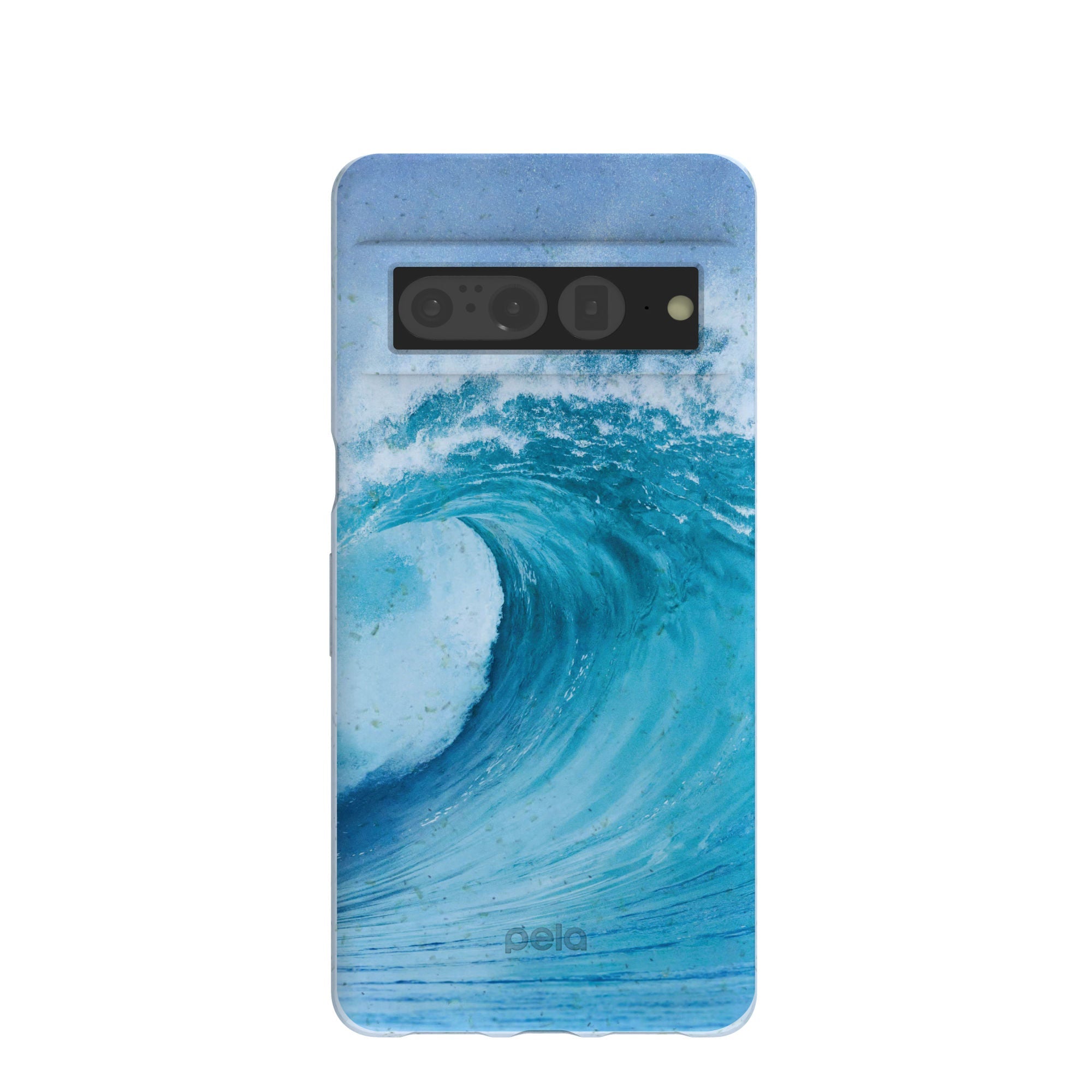 Powder Blue Big Wave Google Pixel 7 Pro Case Refurbished - Pela Case refurbished available on Cerqular
