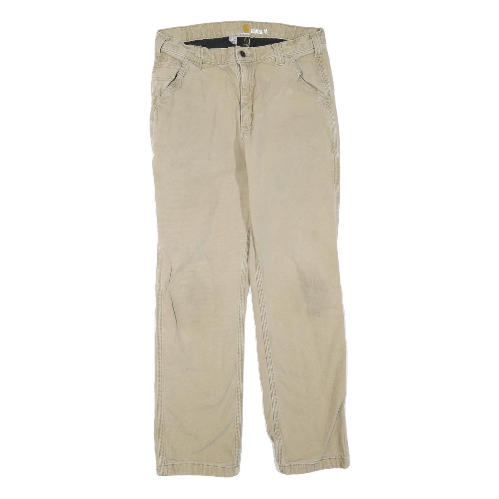 Buy CARHARTT Mens Cotton Blend Beige Regular Straight Leg Trousers W33 L32 Durable Refurbished - $64.99 CARHARTT Mens Cotton Blend Beige Regular Straight Leg Trousers W33 L32 Durable Refurbished - N/A refurbished available on Cerqular