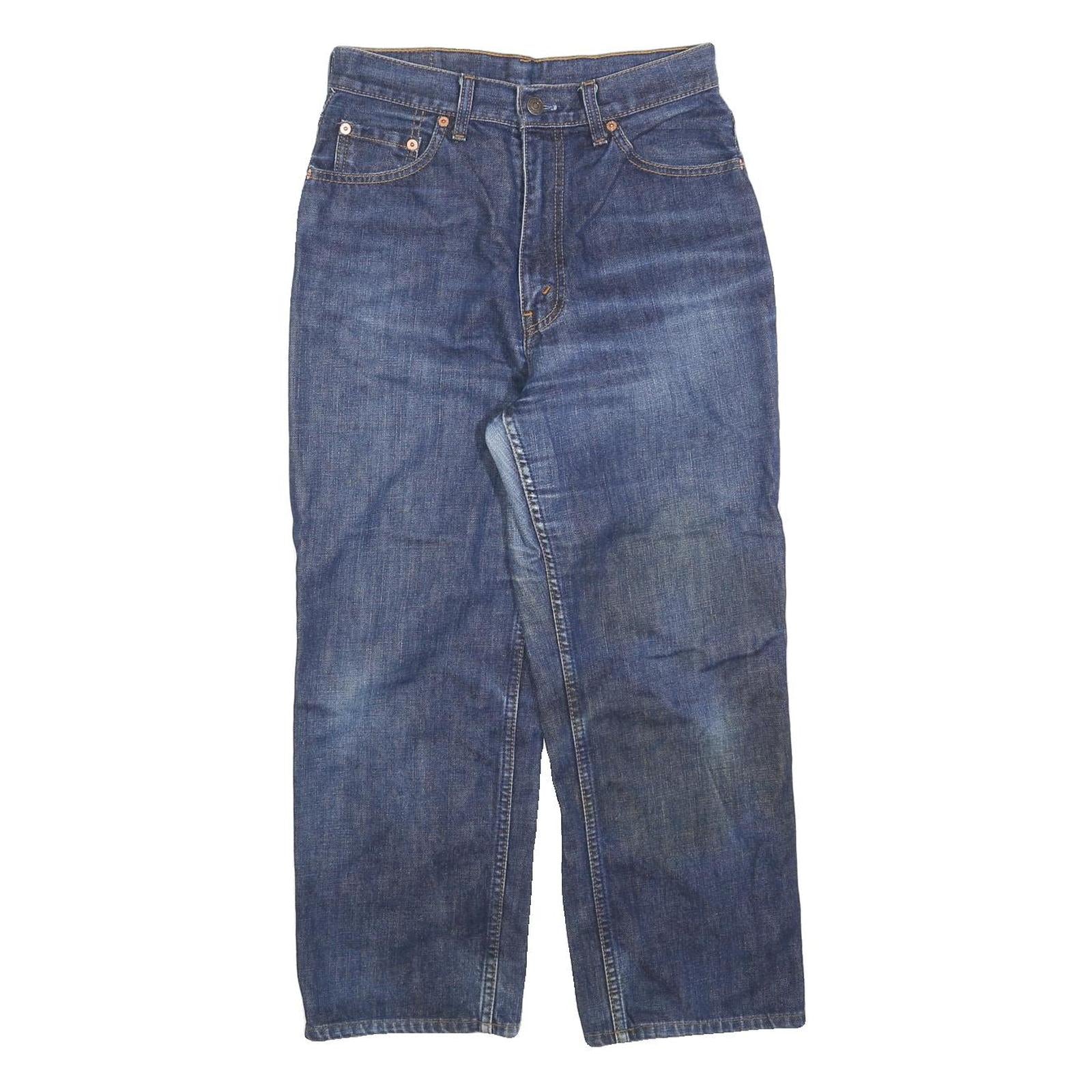 LEVI'S Womens Blue Regular Straight Denim Medium W28 L25 Jeans Refurbished - N/A refurbished available on Cerqular